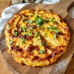 Tortilla de patatas con cebolla caramelizada