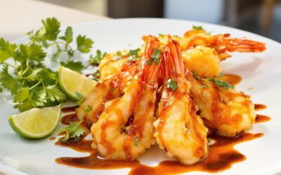 Gambas en tempura con salsa de soja: un boccone divino!