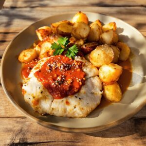 Merluza a la gallega con patatas