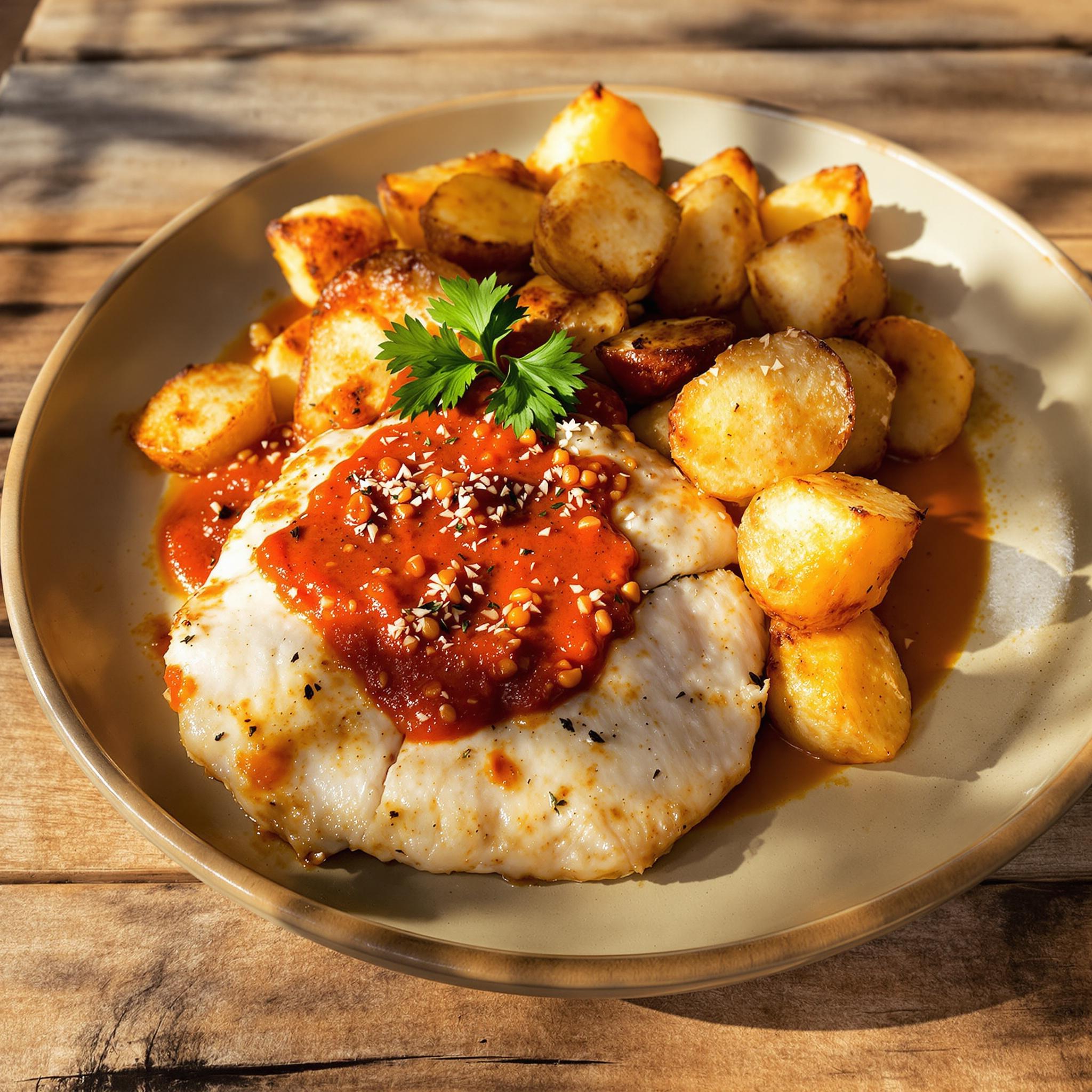 Merluza a la gallega con patatas
