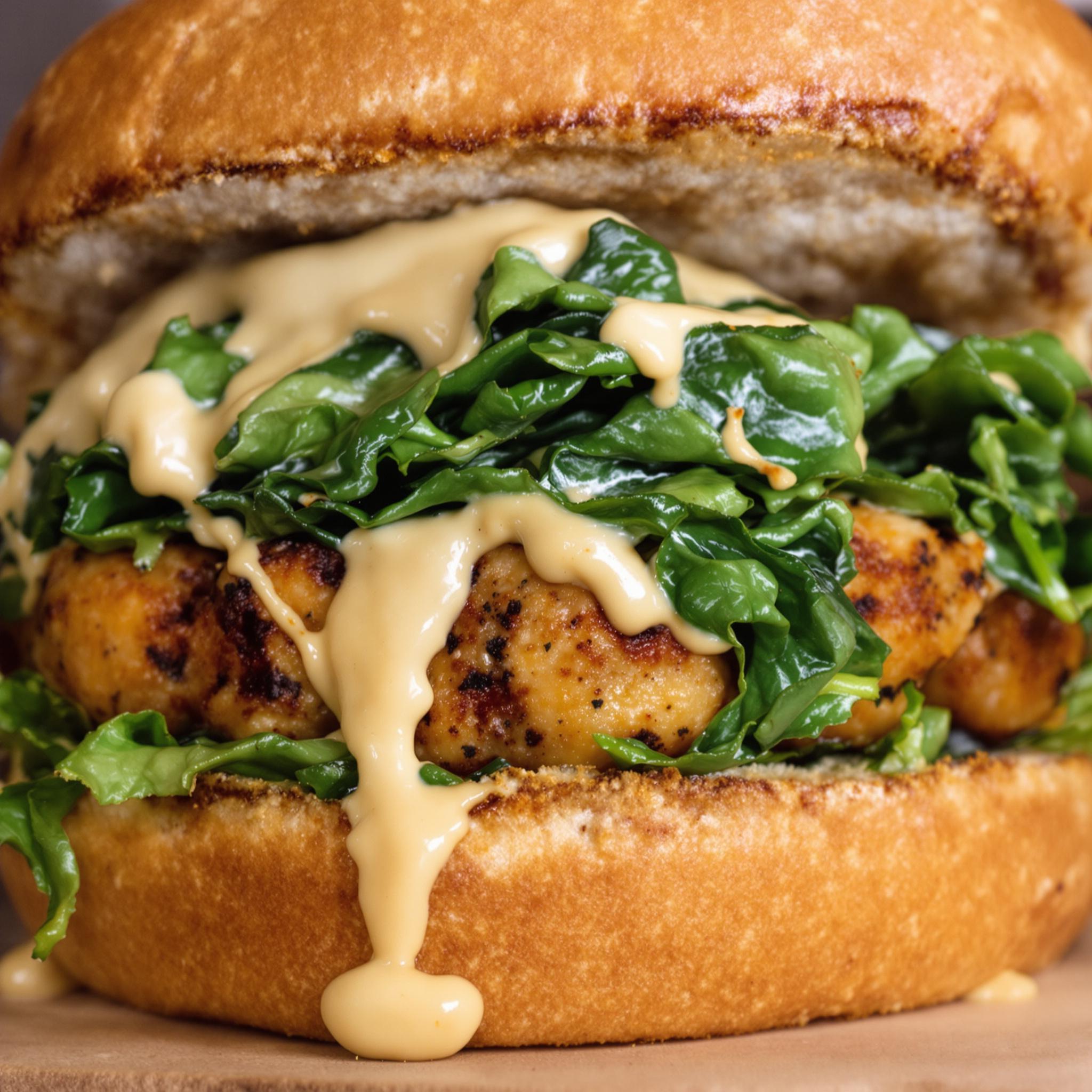 Hamburguesa de garbanzos y espinacas