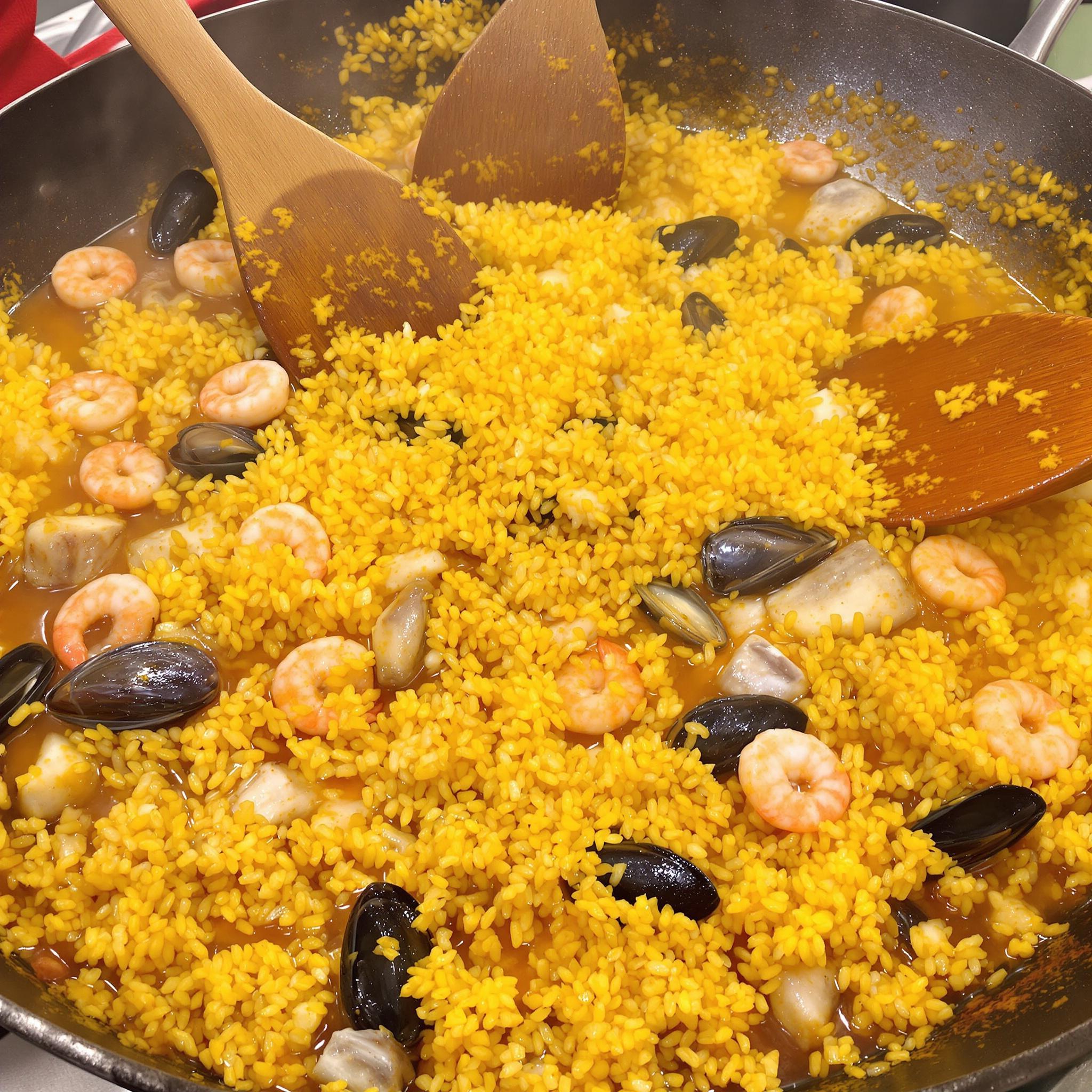 receta autentica paella de marisco