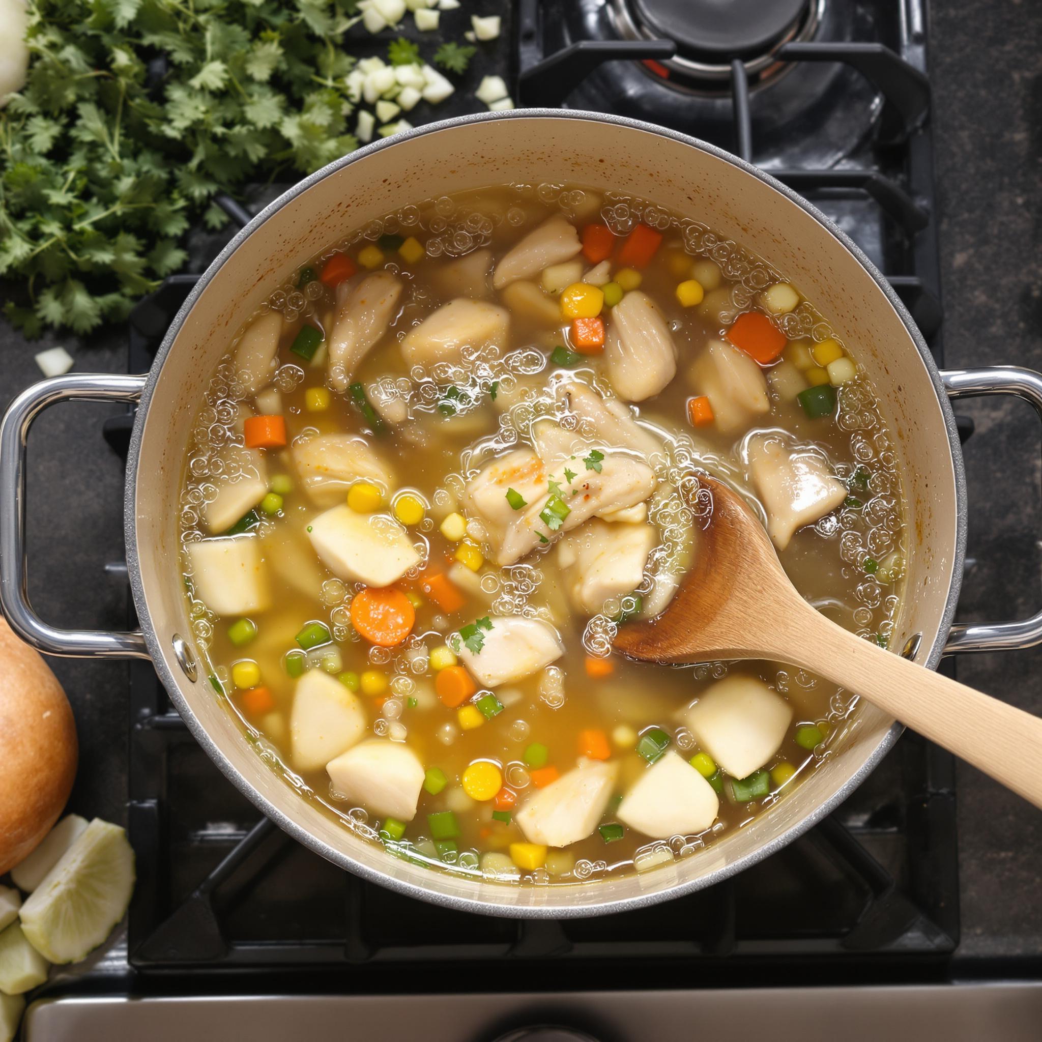 receta de sopa de pollo