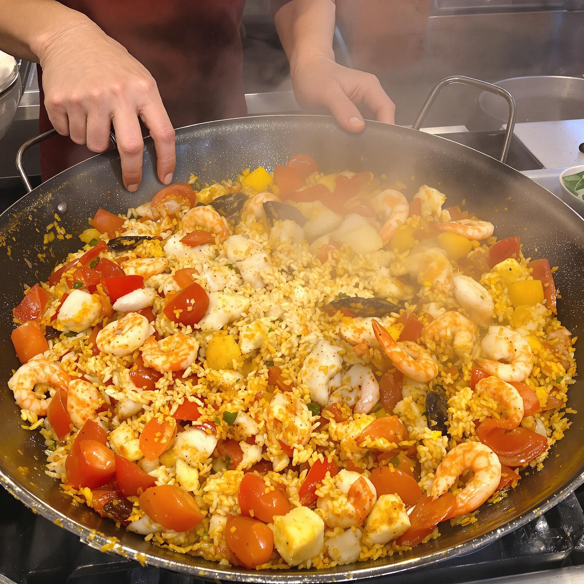 receta paella de marisco