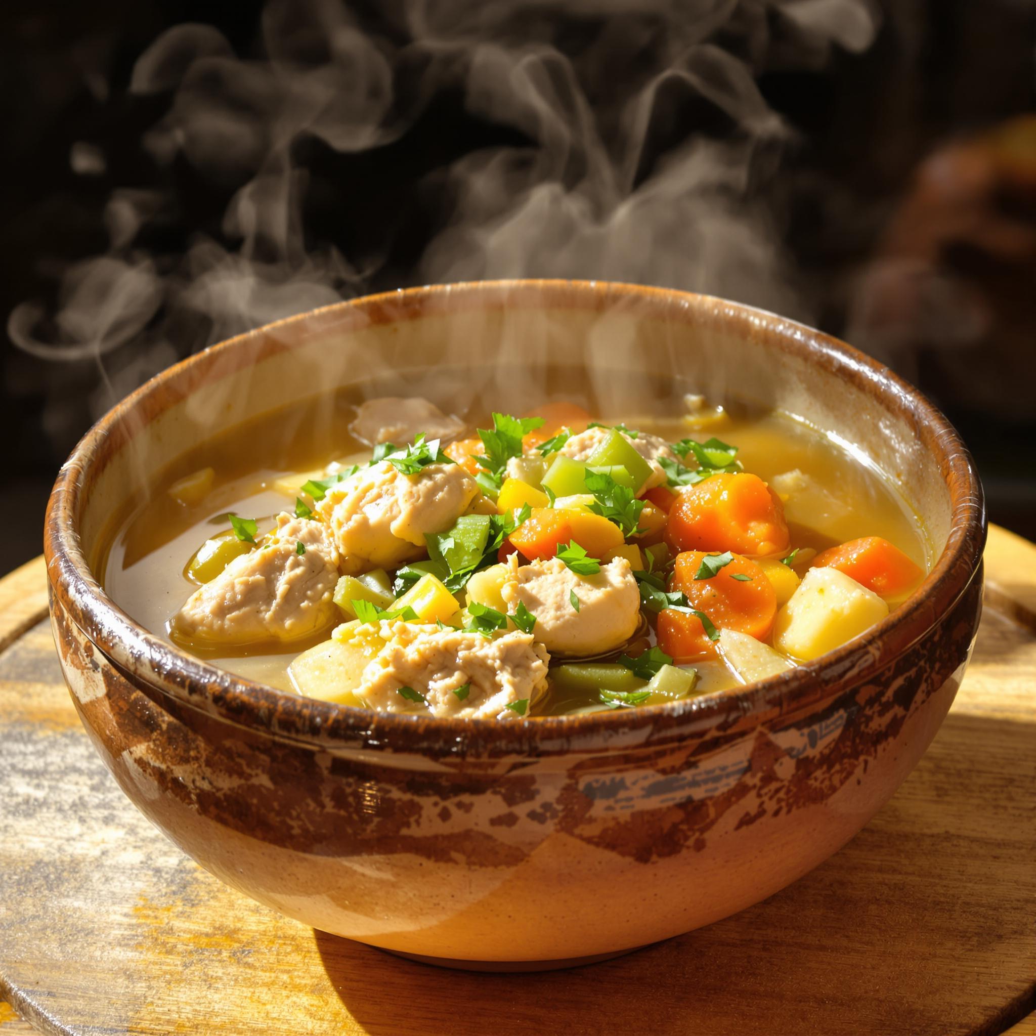receta sopa de pollo