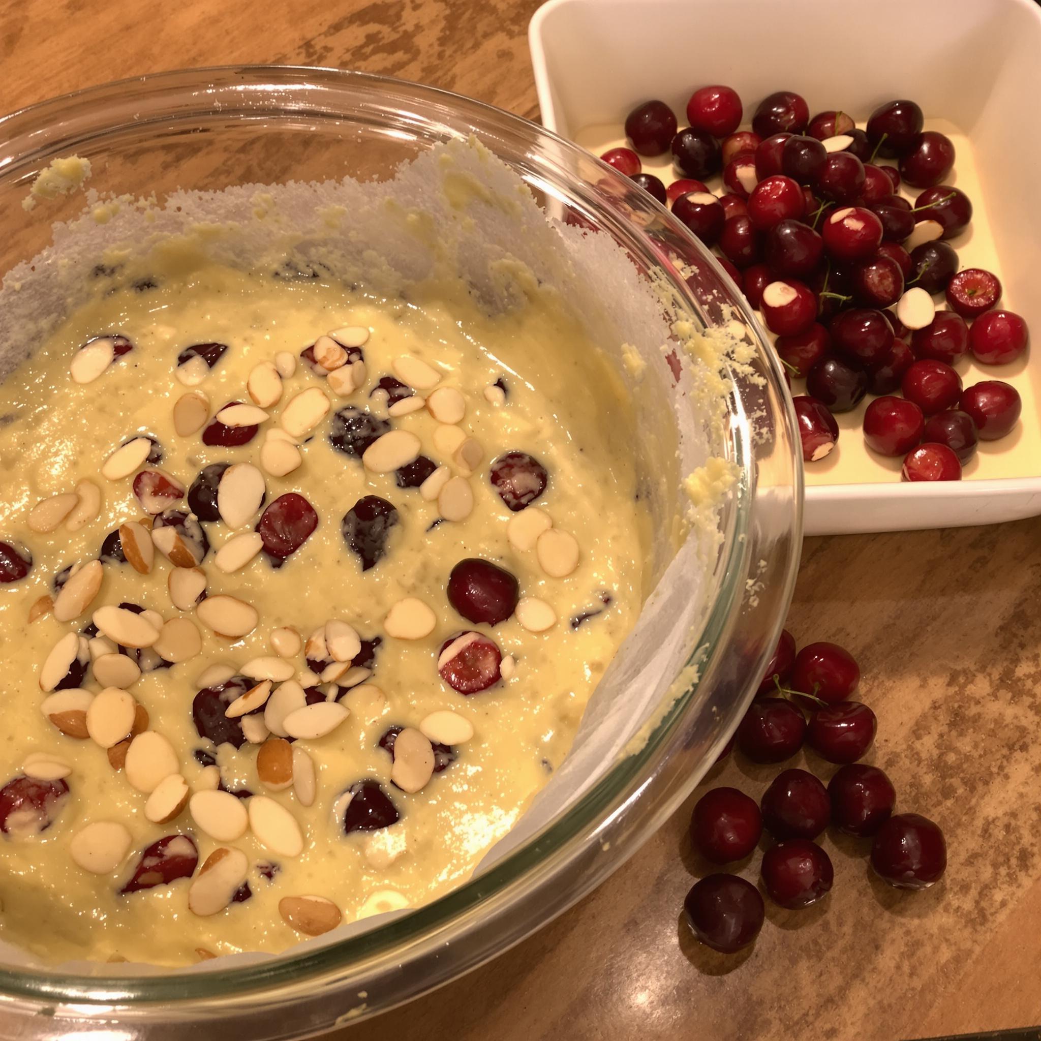 Clafoutis de cerezas y almendras