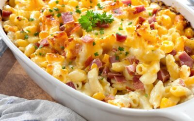 Macarrones gratinados con jamón y queso: Delizia cremosa!