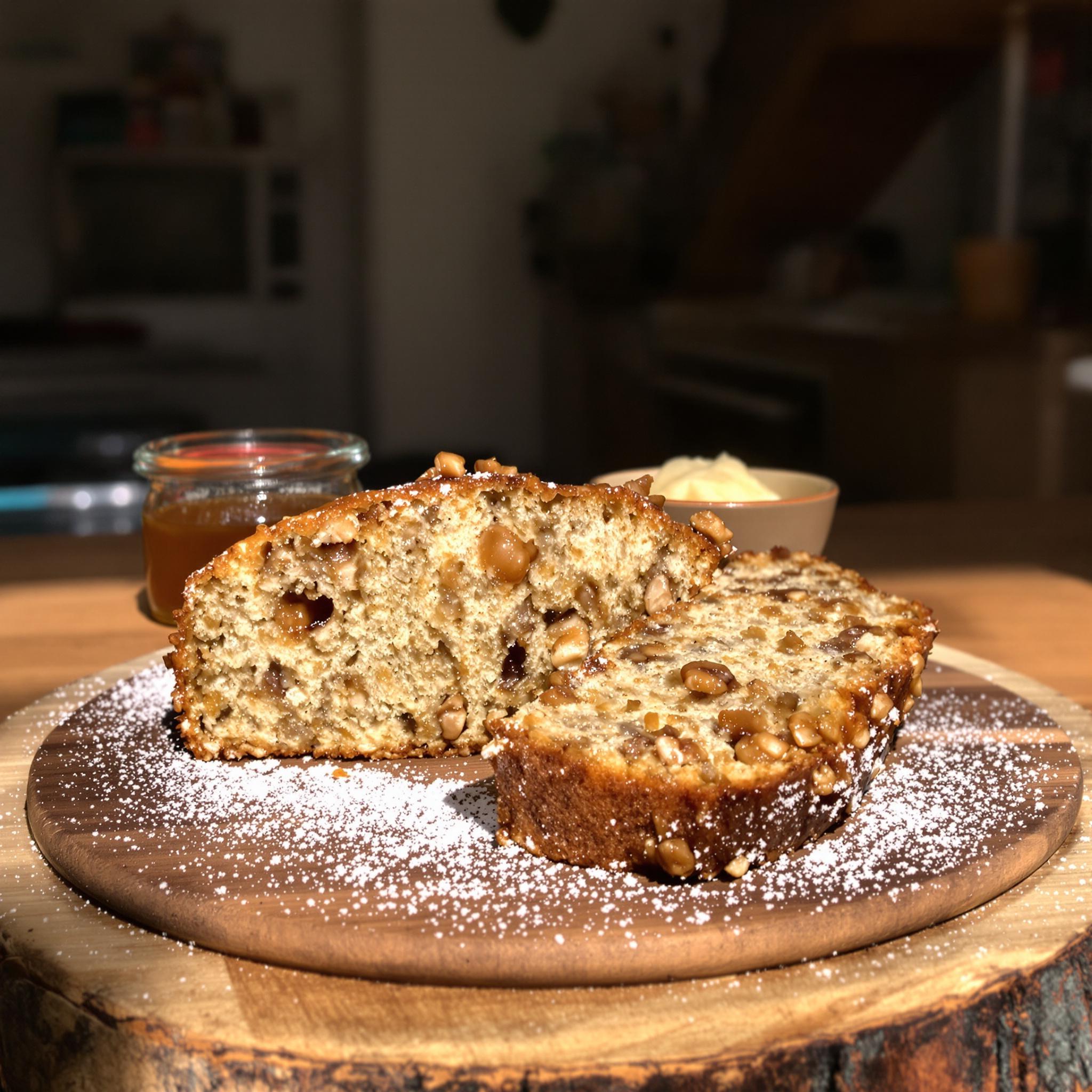 Pan de plátano con nueces