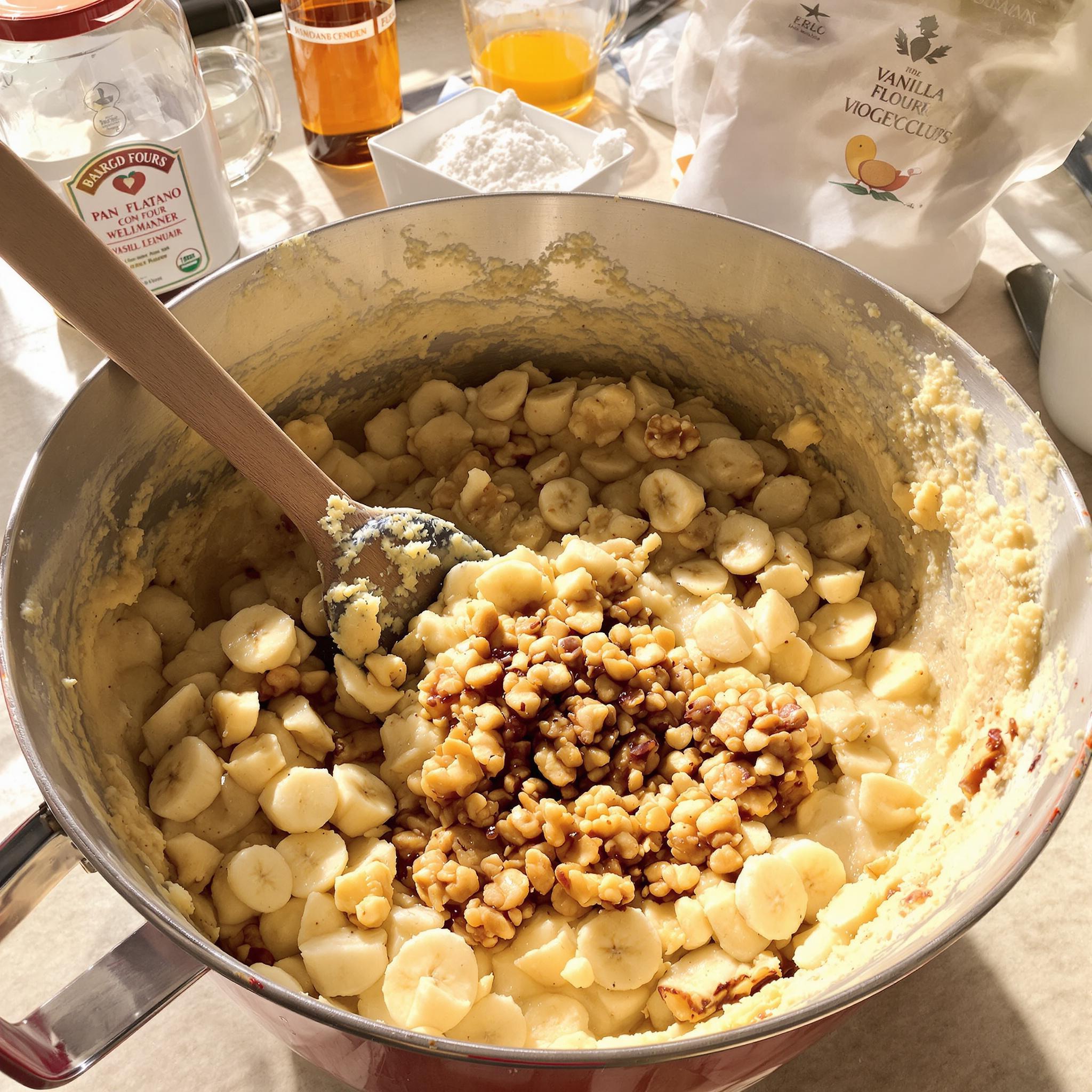 Pan de plátano con nueces
