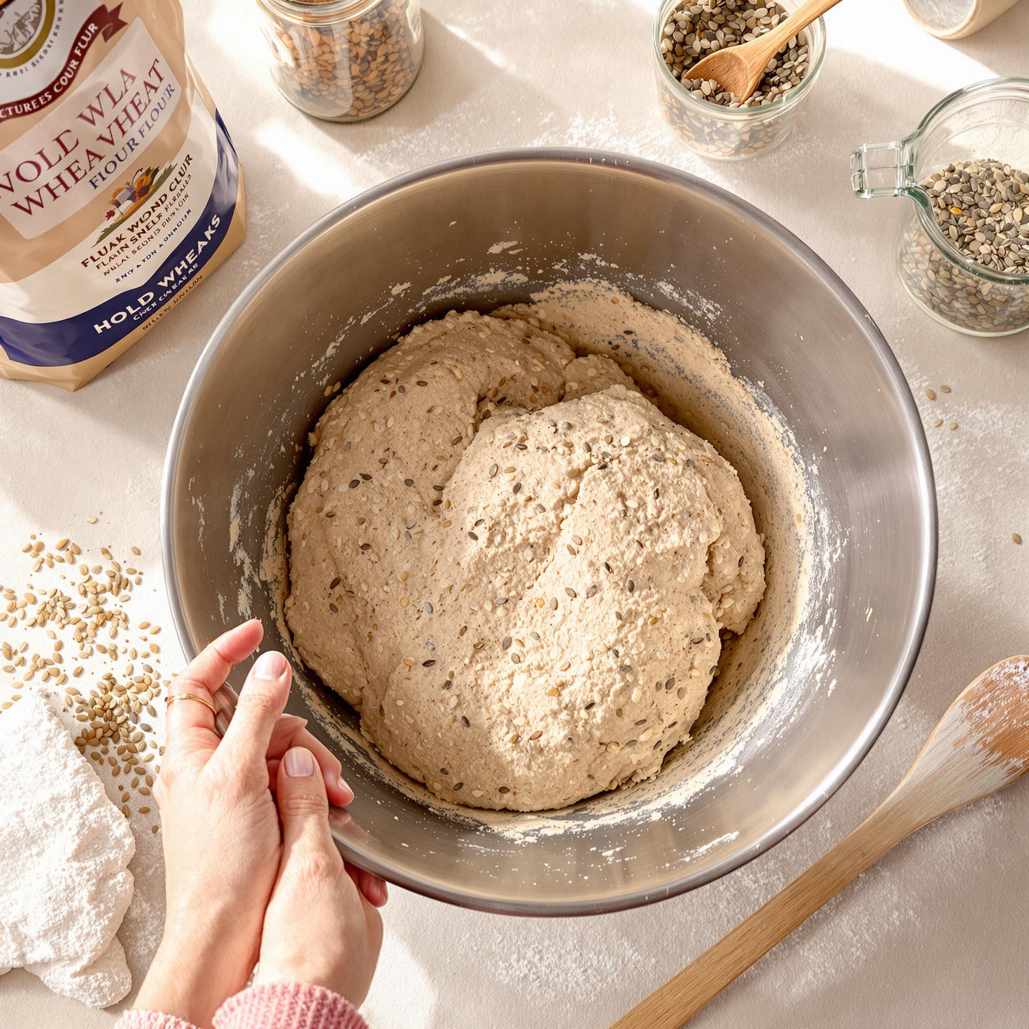 Pan de semillas con harina integral
