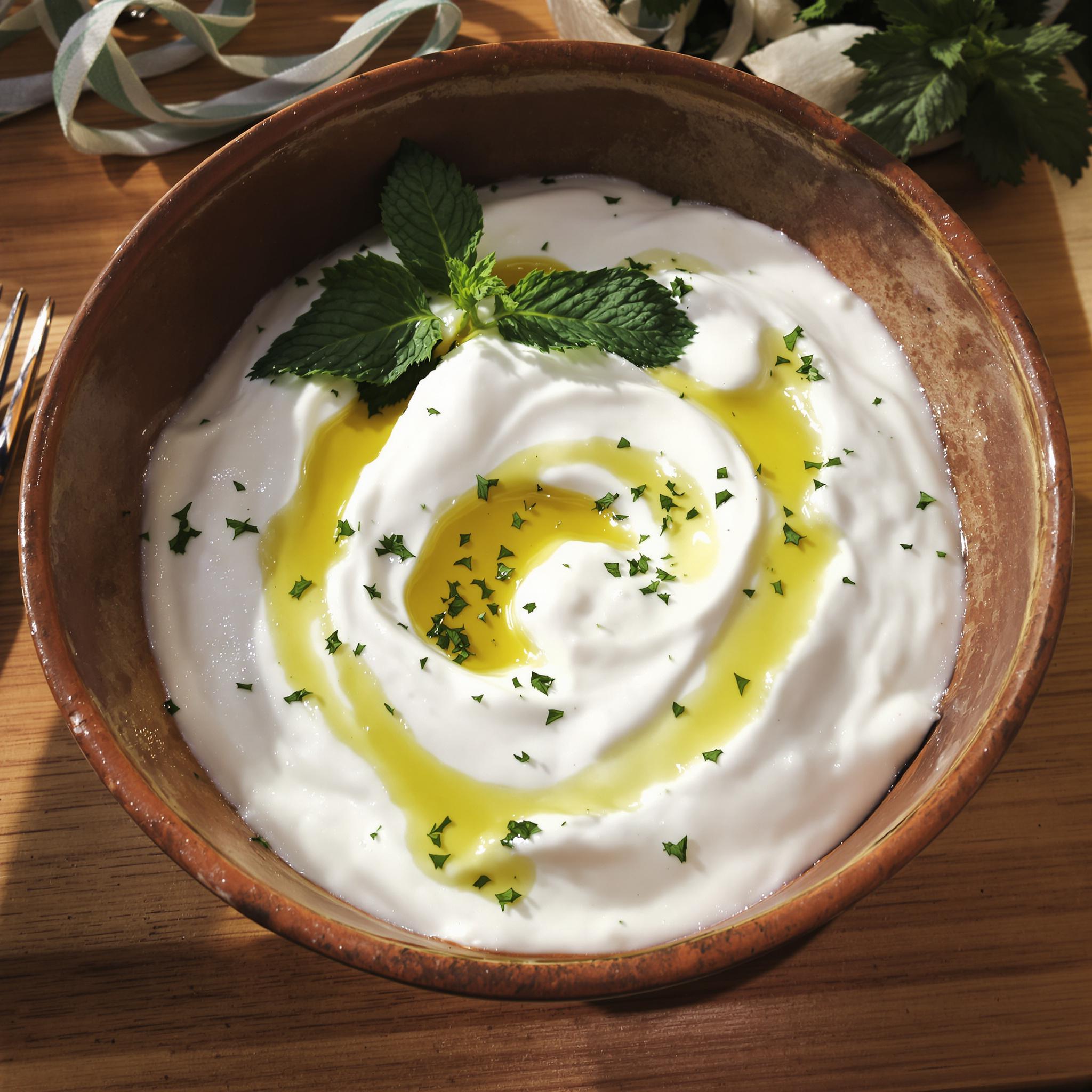 Salsa de yogur con menta y ajo