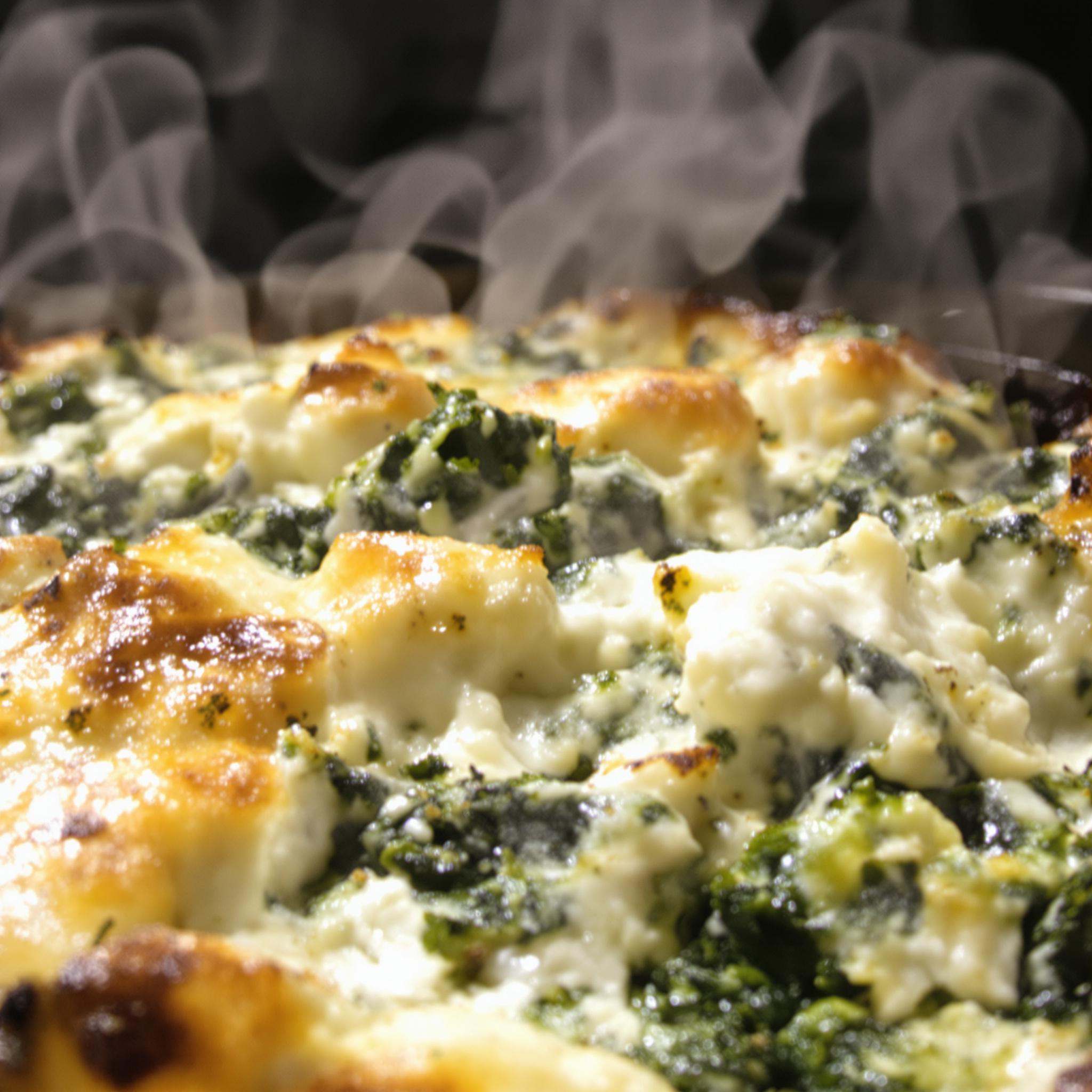 Pastel de espinacas y ricotta gratinado