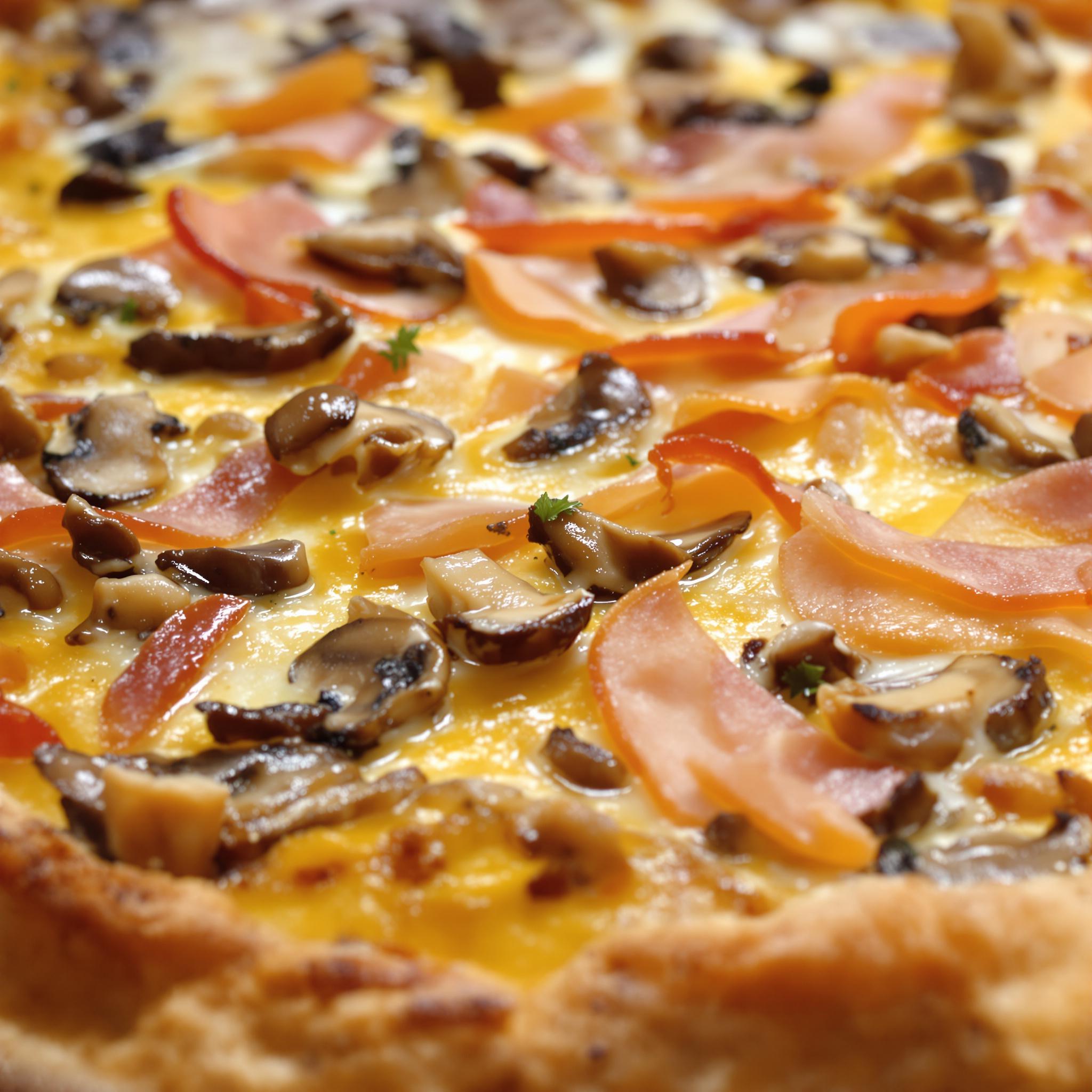 Quiche de champiñones y jamón serrano