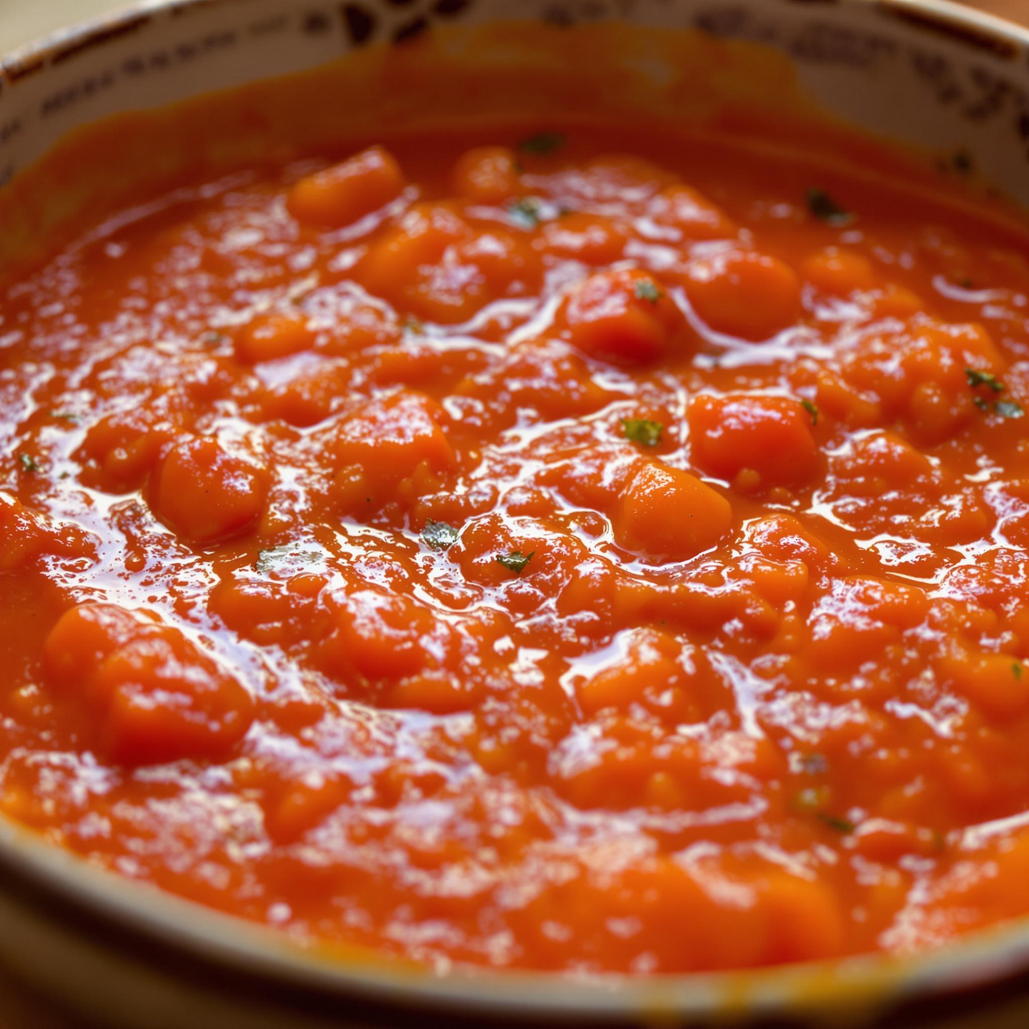 Salsa de tomate casera con albahaca