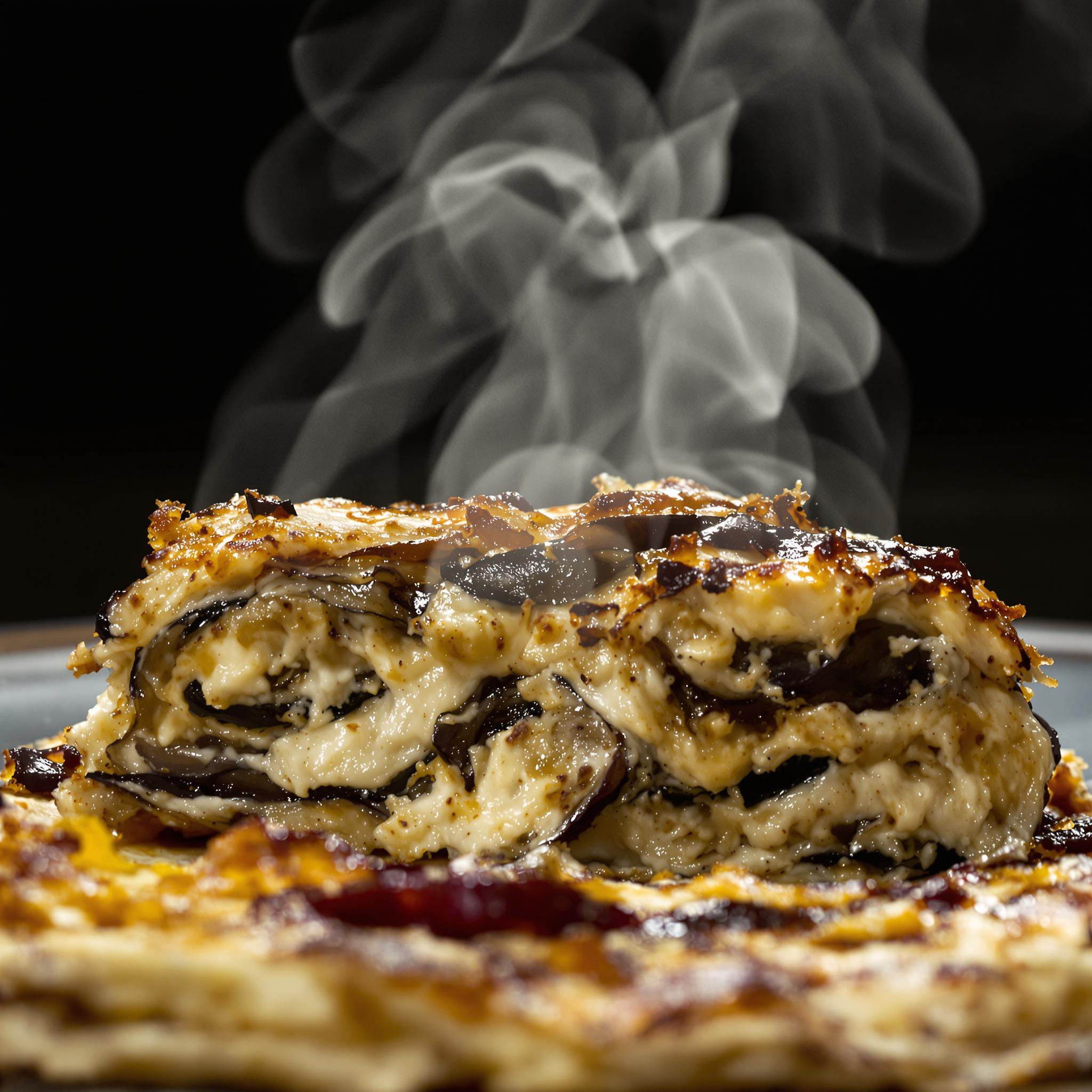 Tortilla de berenjena y queso de cabra