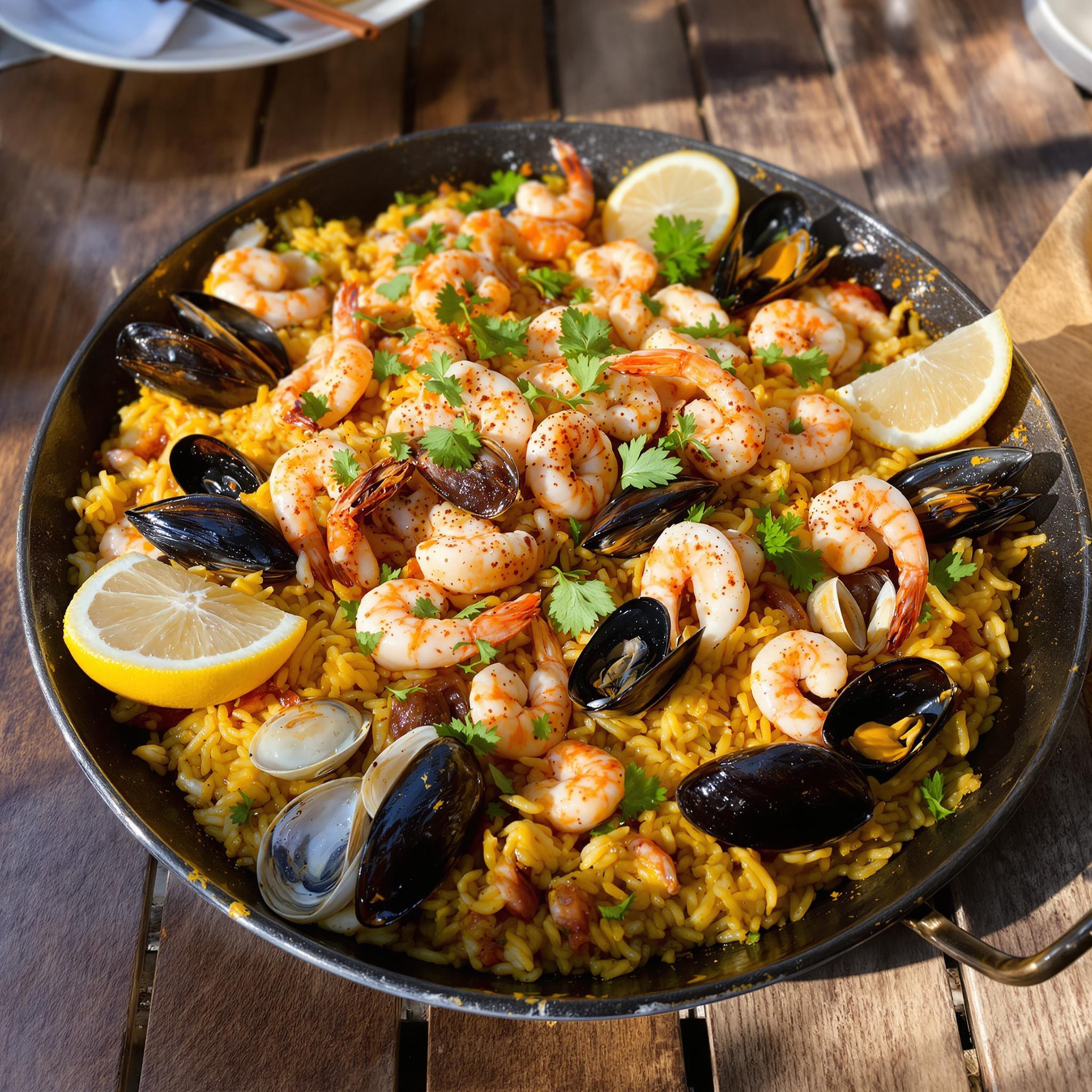 receta de paella de marisco
