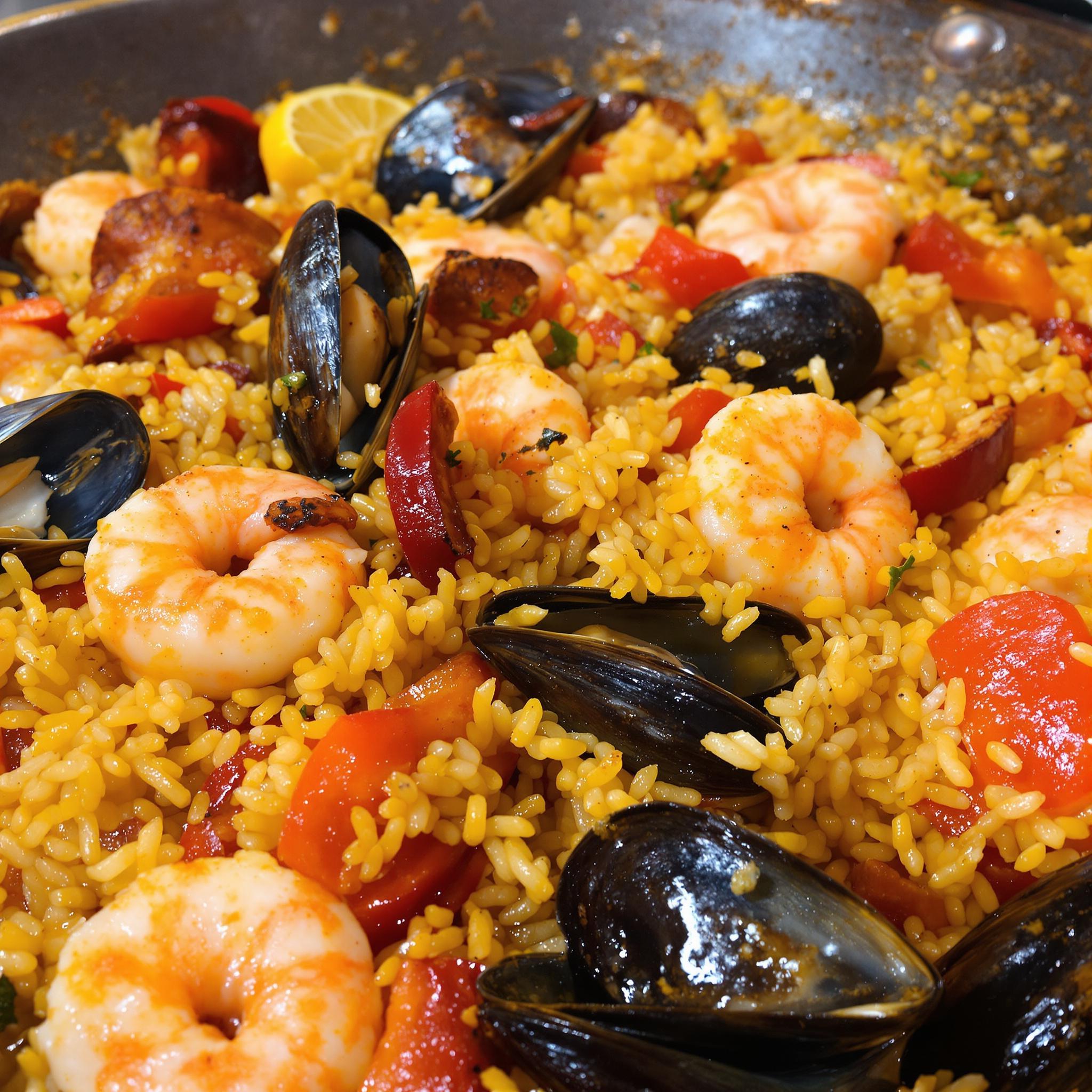 receta de paella de marisco