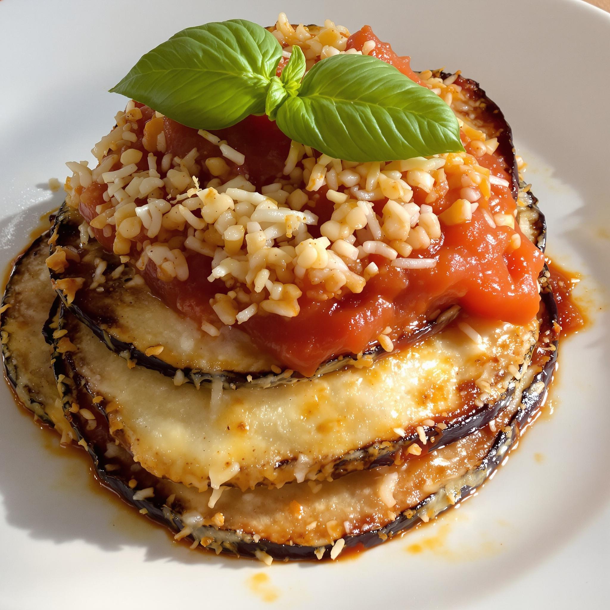 Berenjenas a la parmesana con tomate