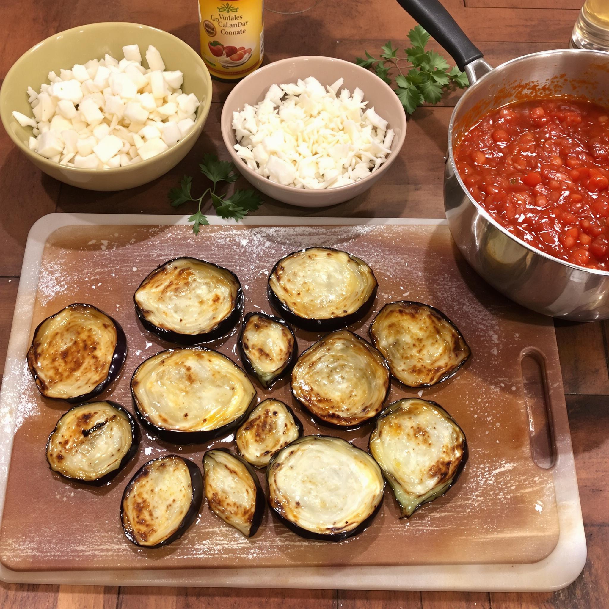 Berenjenas a la parmesana con tomate