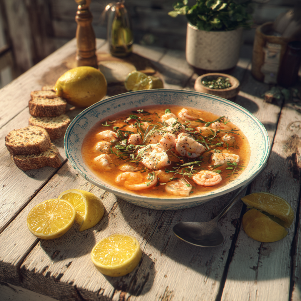 sopa de marisco congelado