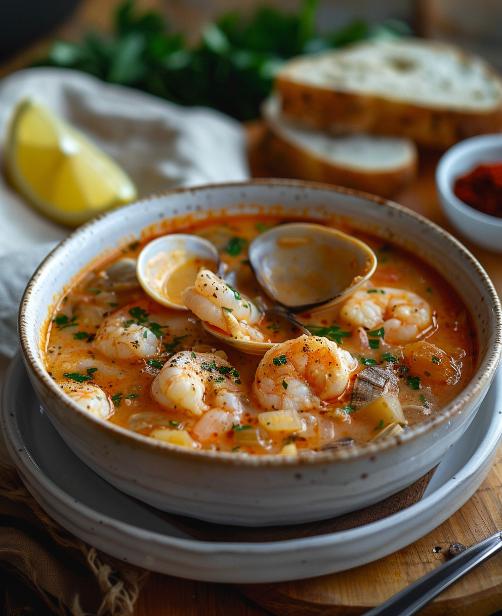 sopa de marisco receta dela abuela