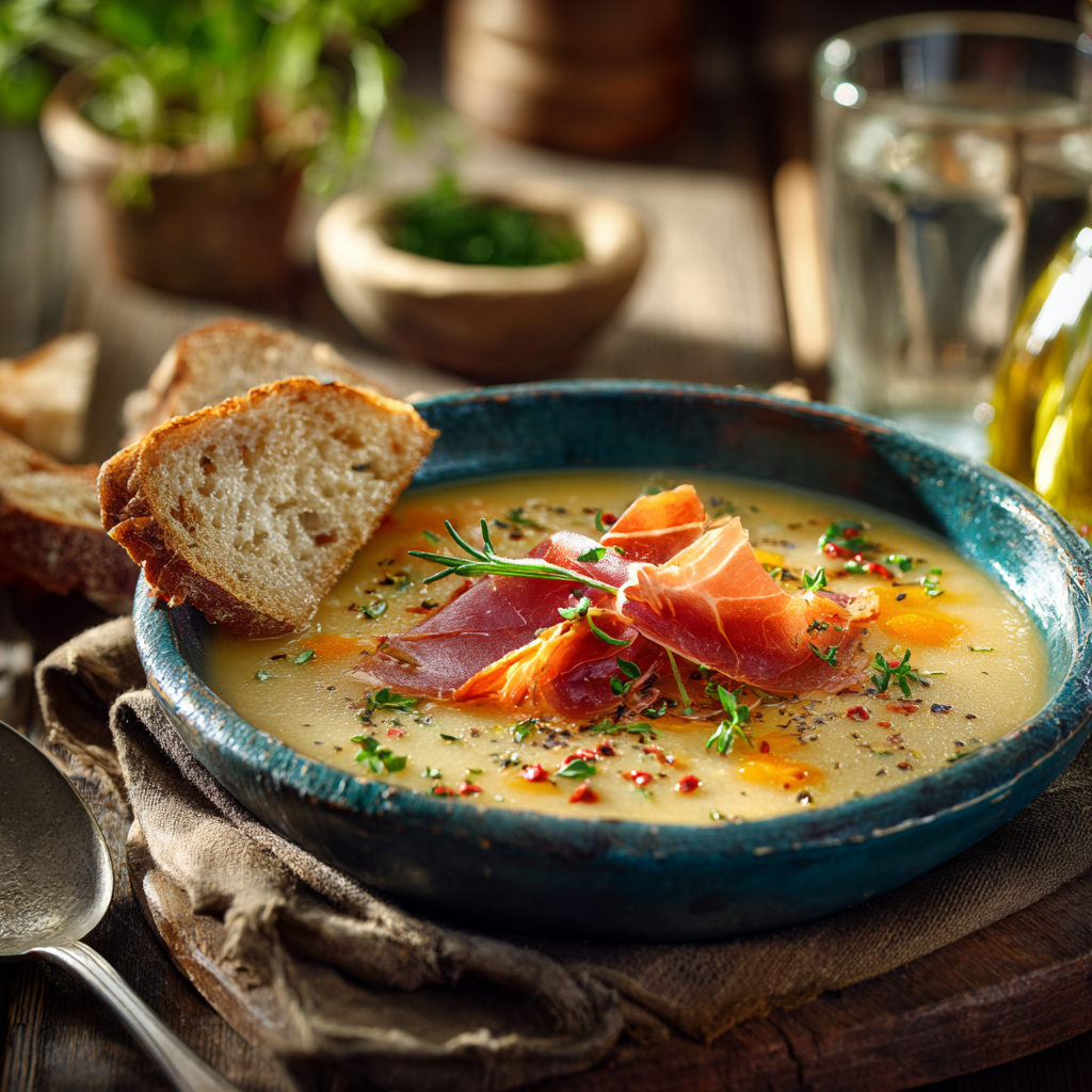 sopa de melon con jamon