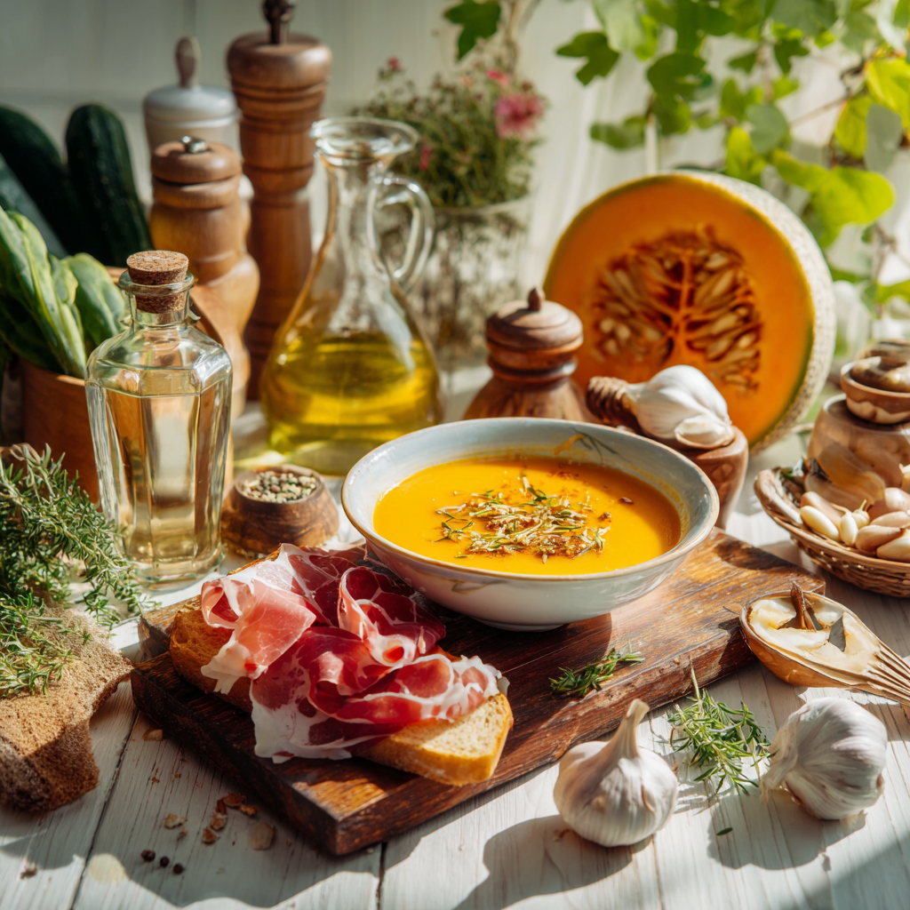 sopa de melon con jamon