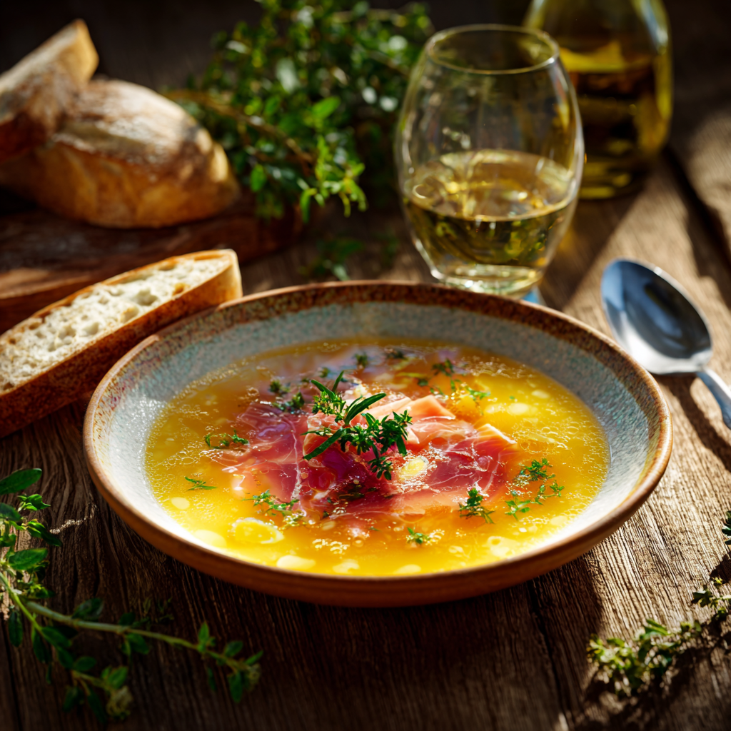 sopa de melon con jamon