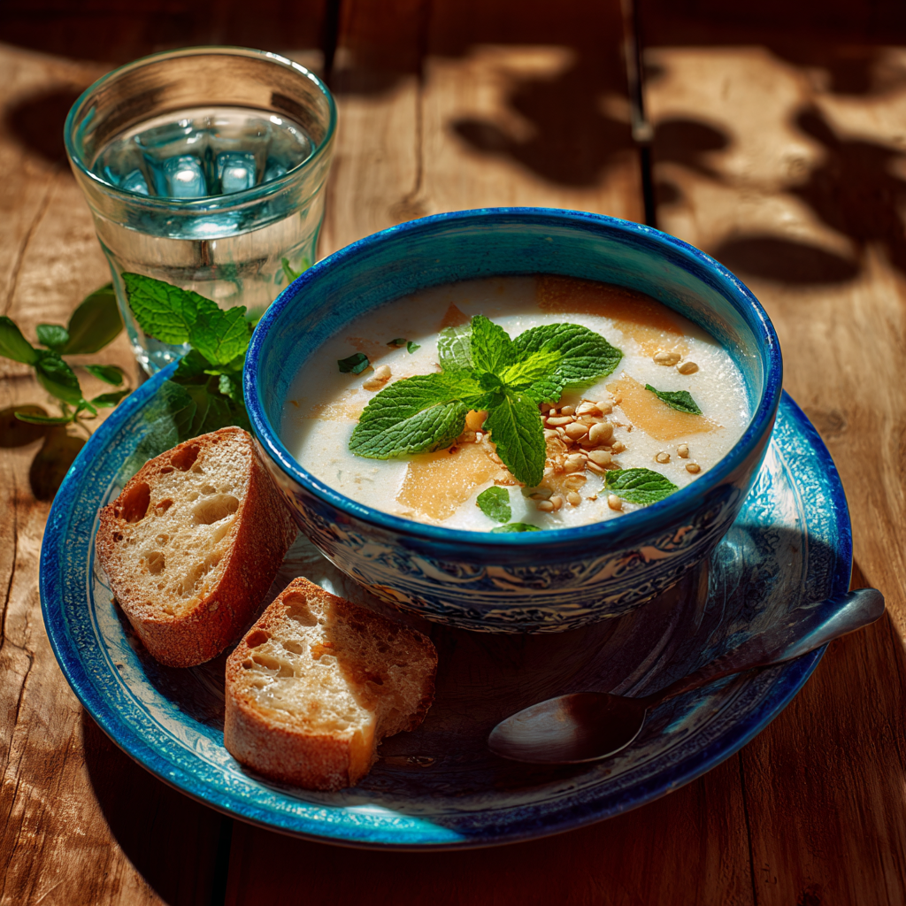 sopa de melón con yogur