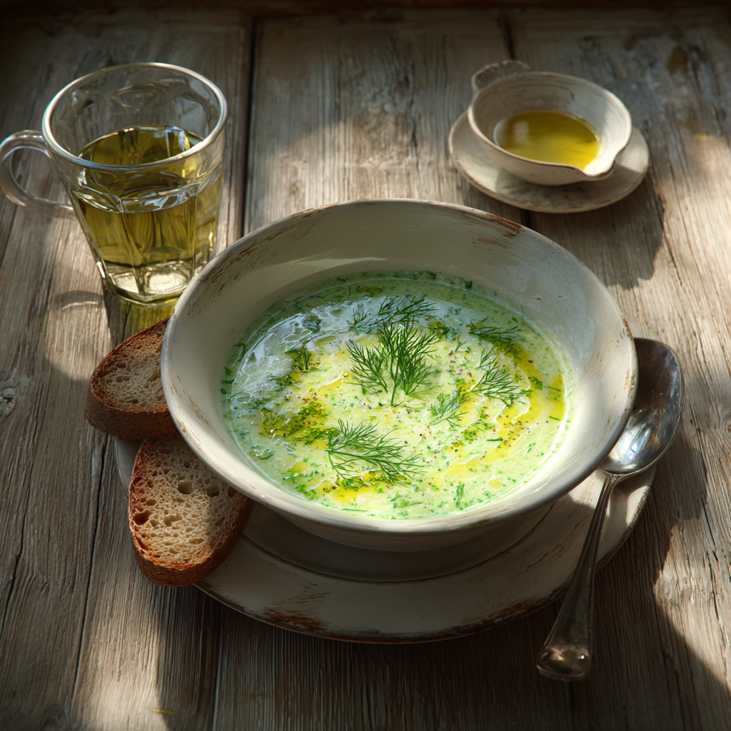 sopa fria de pepino