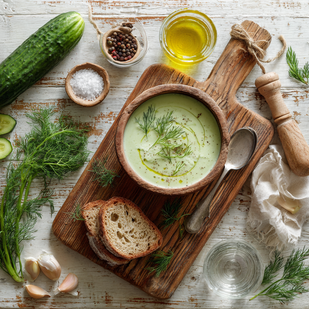 sopa fria de pepino