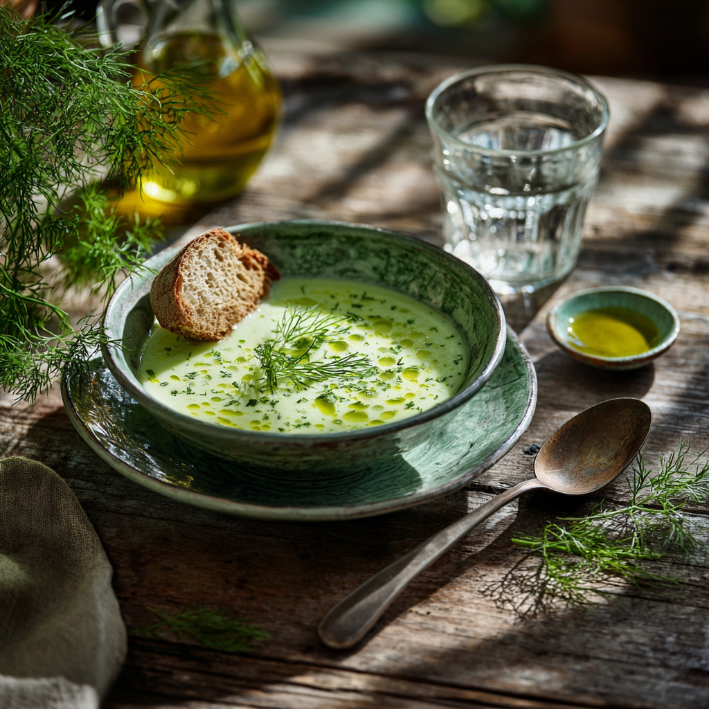 sopa fria de pepino