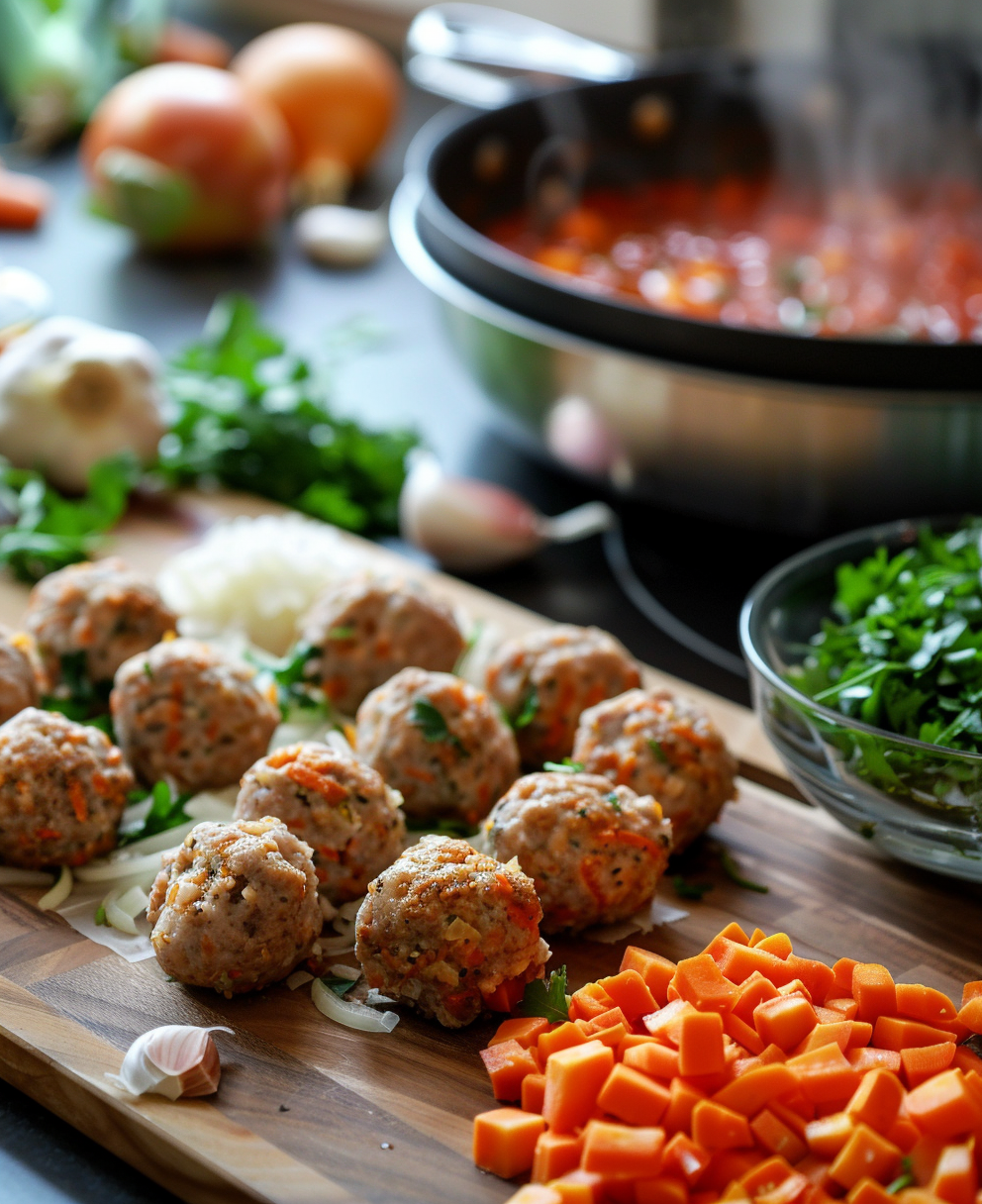 albóndigas con verduras