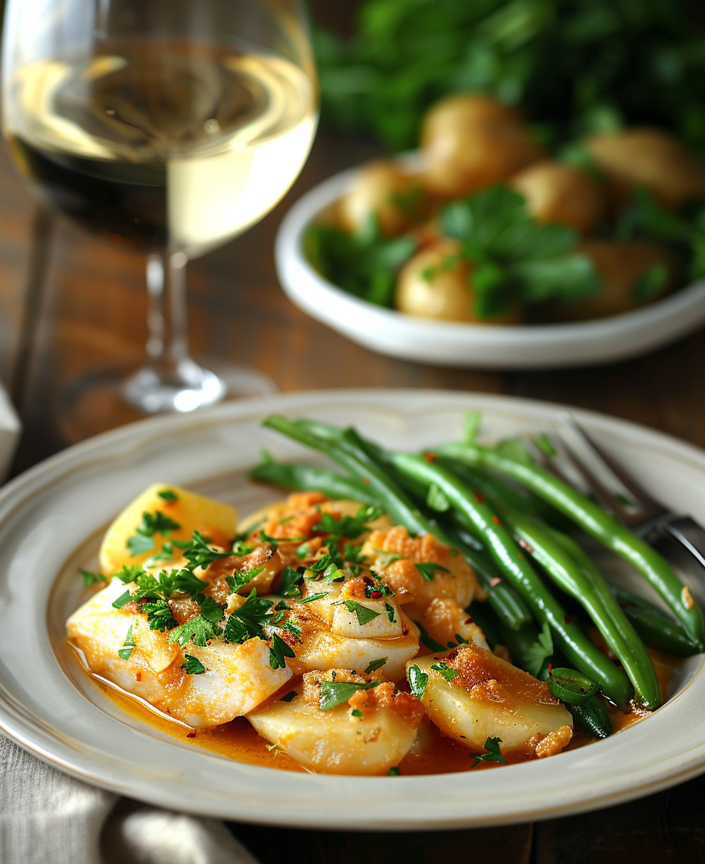 bacalao con verduras