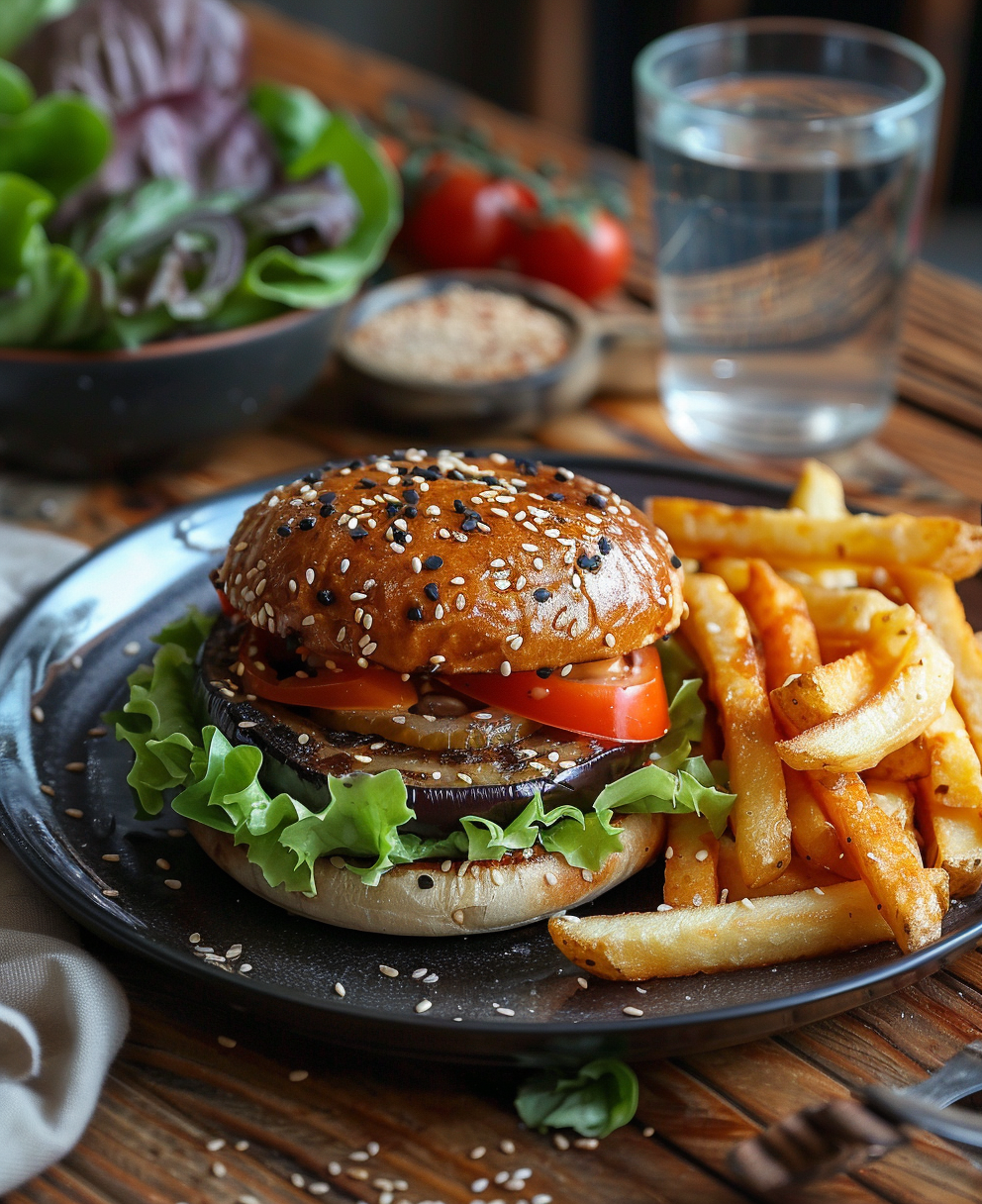 hamburguesa de berenjena