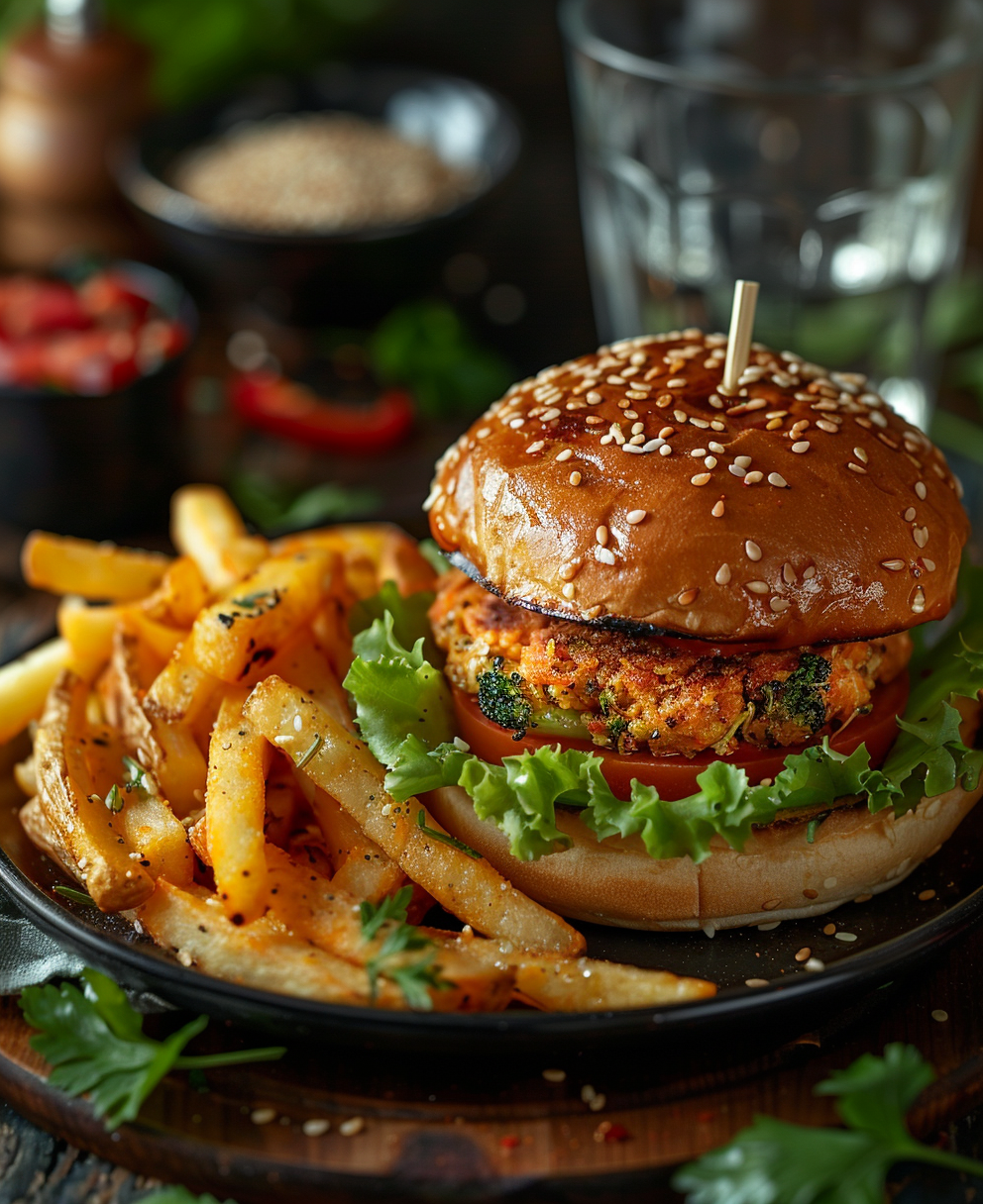hamburguesa de brocoli