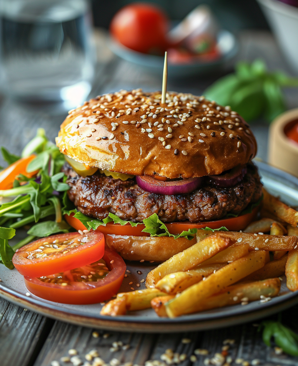 hamburguesa de buey