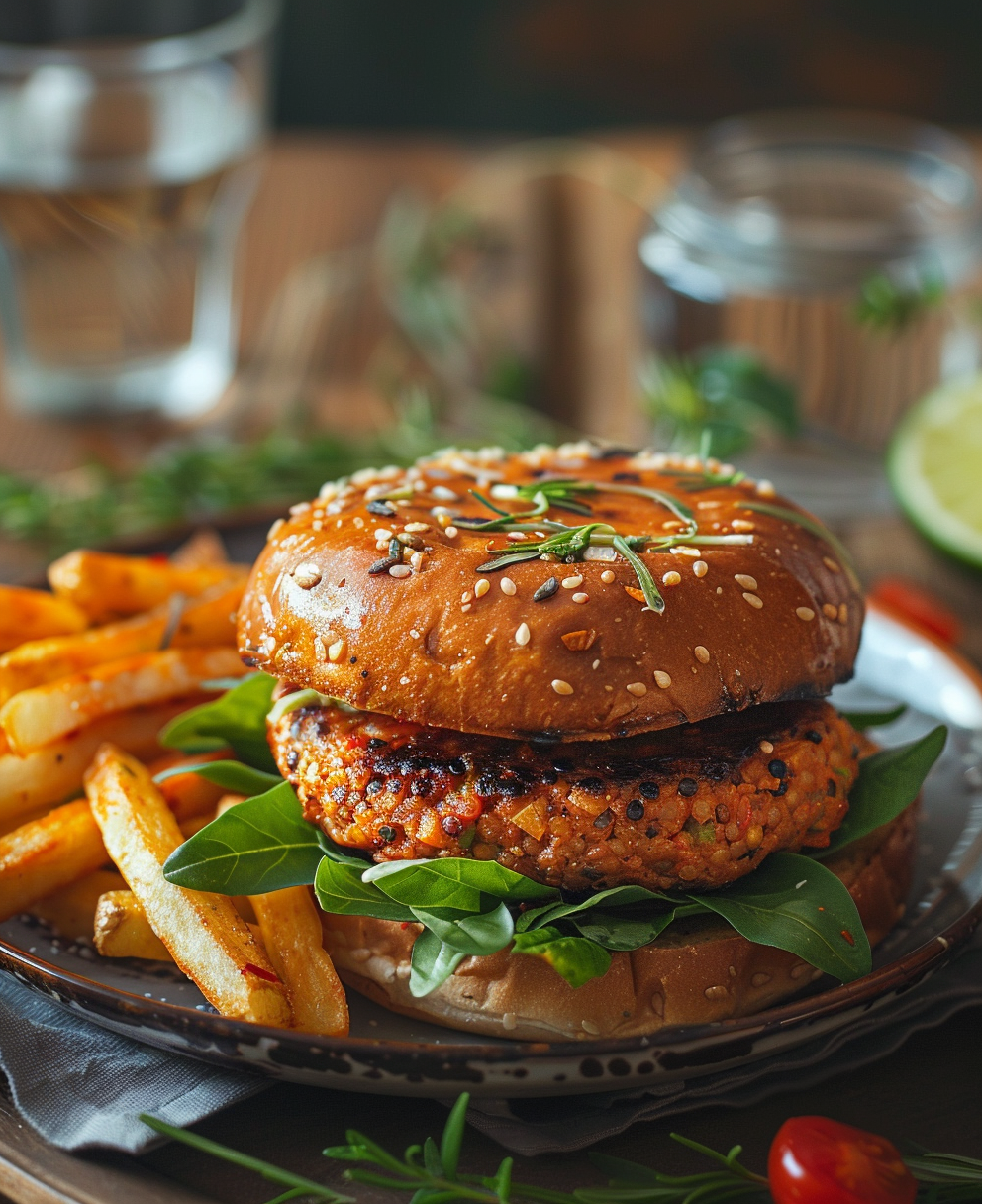 hamburguesa de lentejas