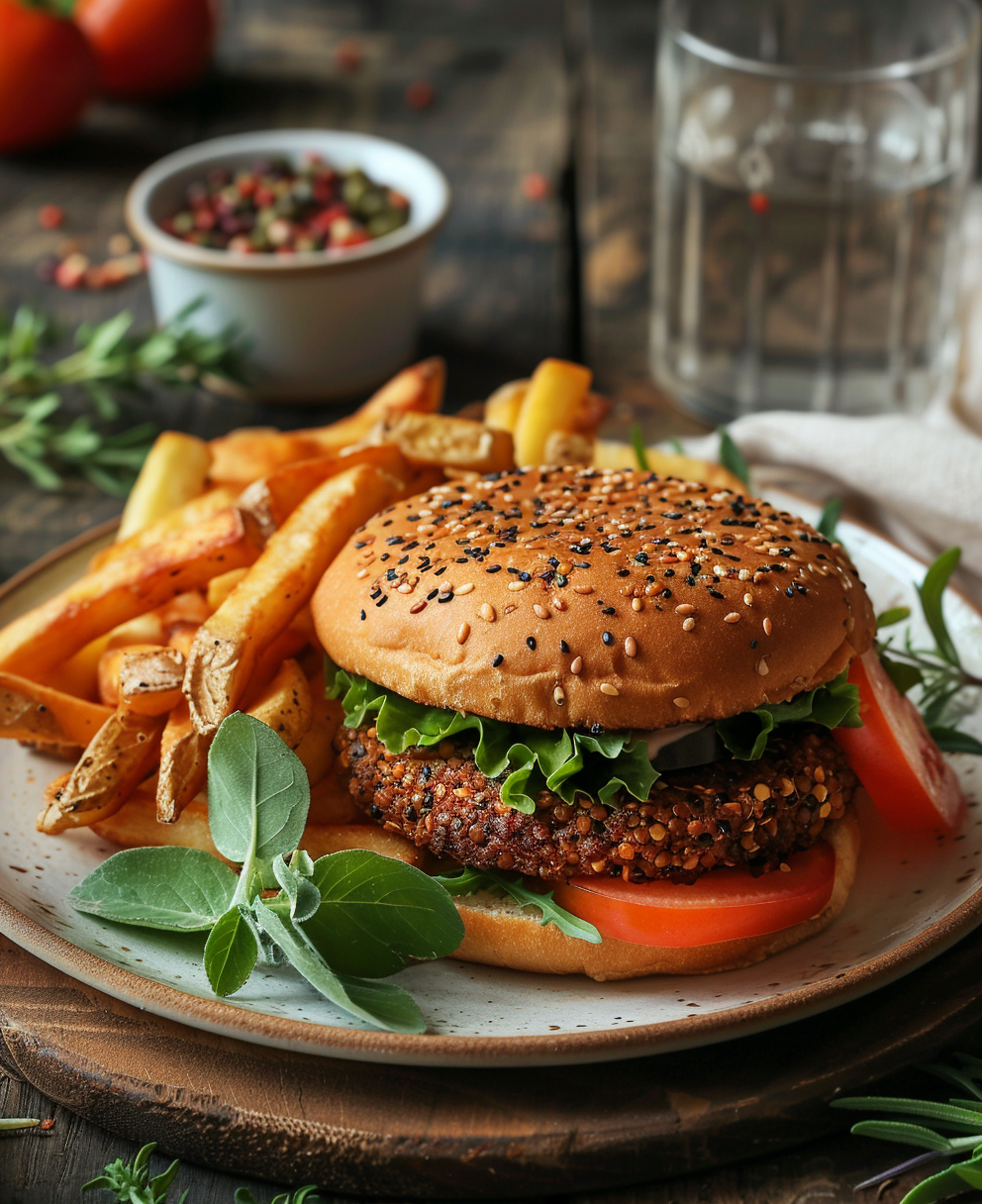 hamburguesa de lentejas