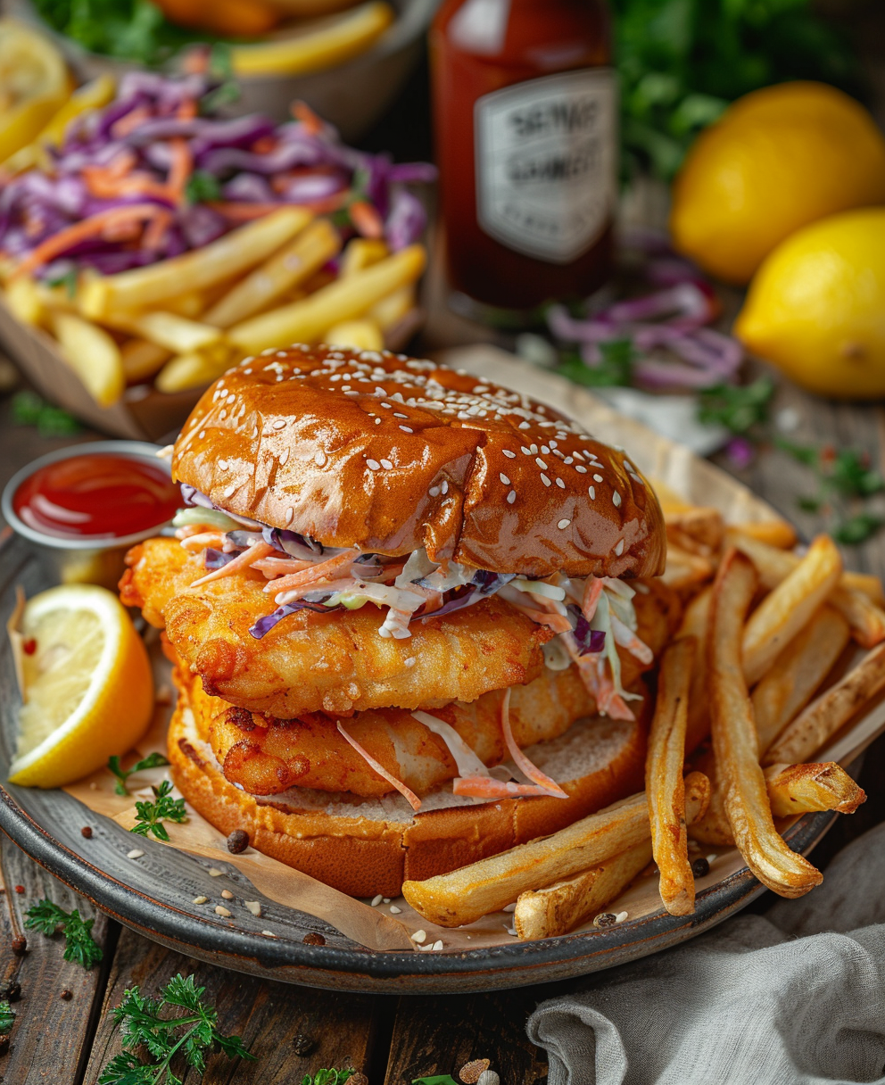 hamburguesa de pescado