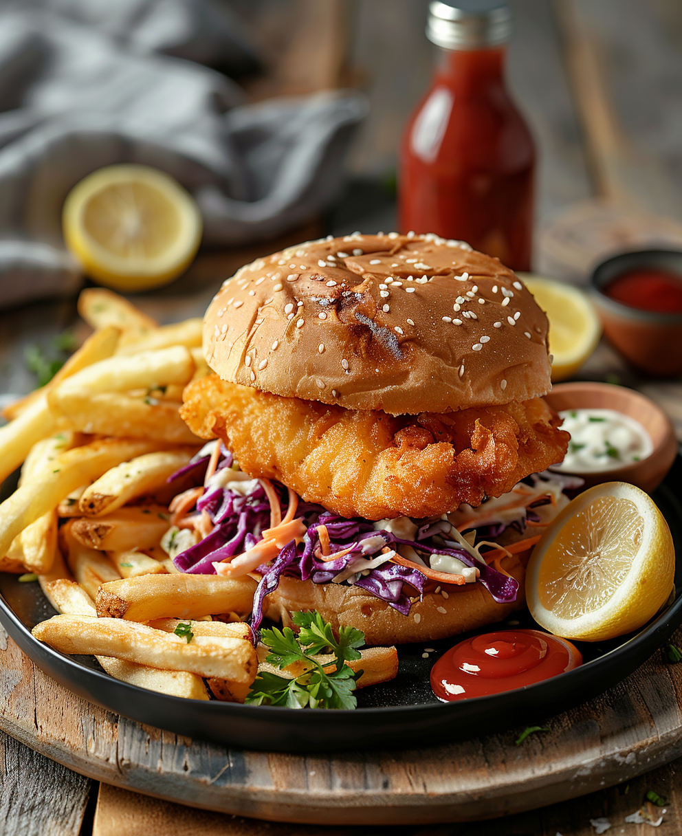 hamburguesa de pescado