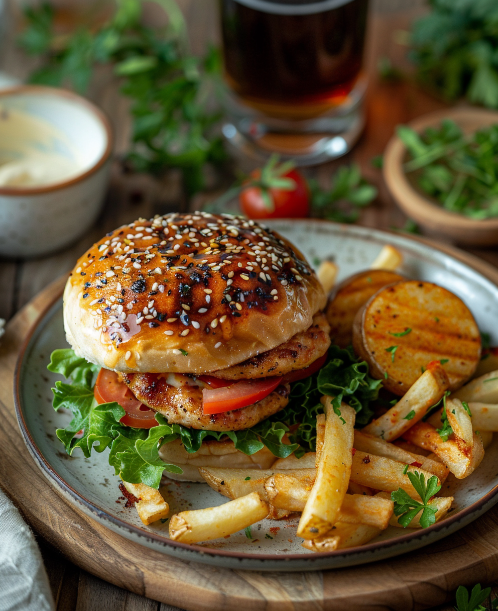hamburguesa de pollo