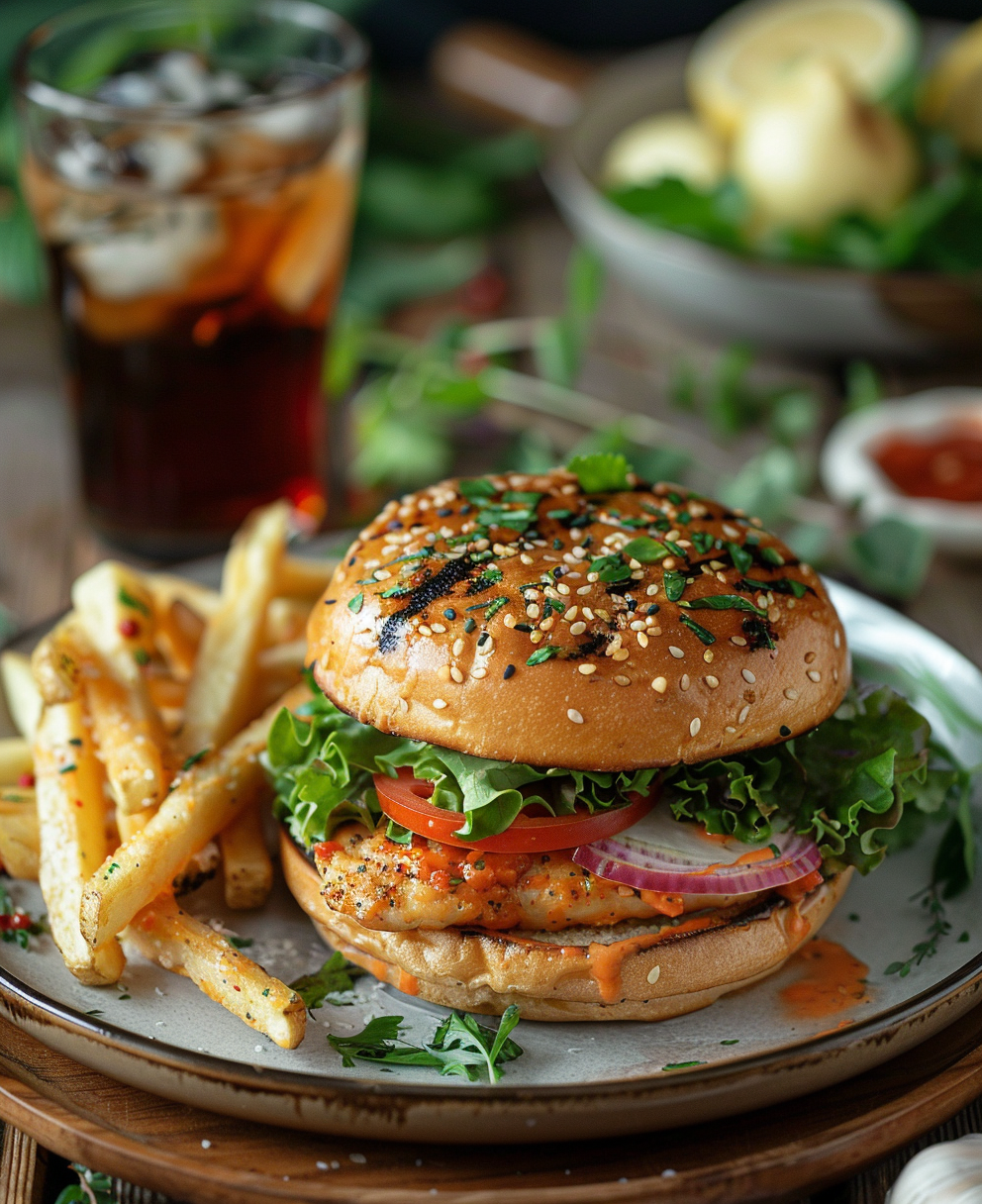 hamburguesa de pollo