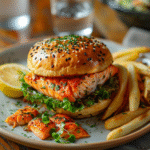 hamburguesa de salmón