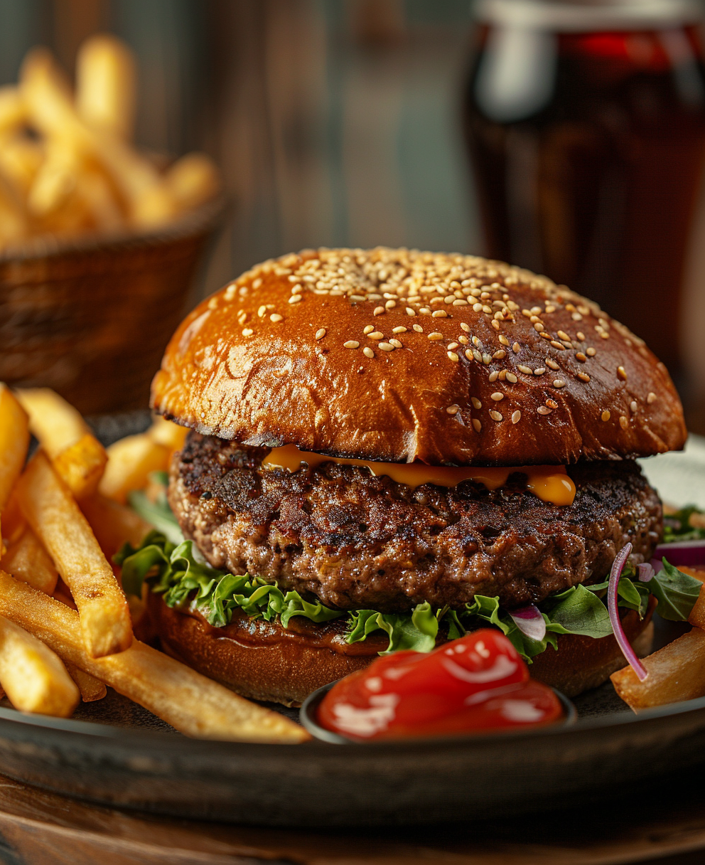 hamburguesa en airfryer
