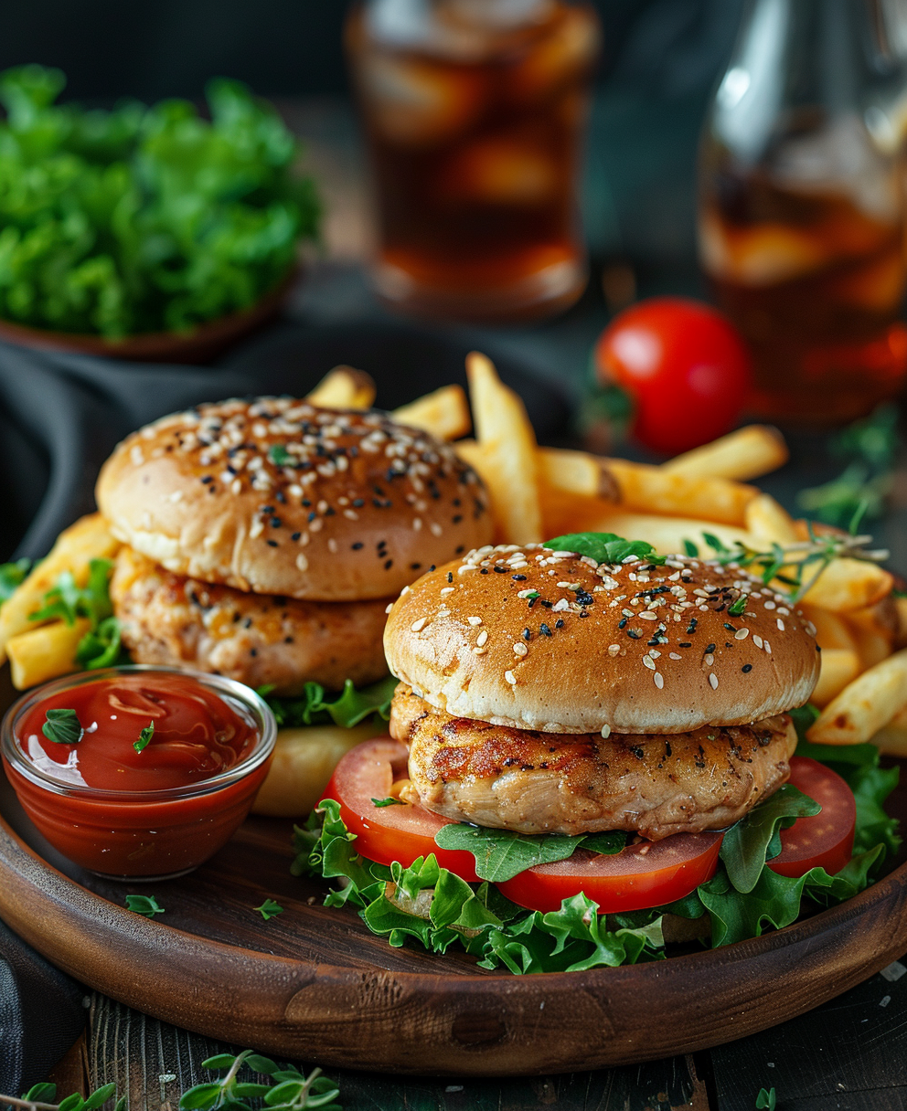 hamburguesas de pollo caseras