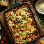 lasaña de verduras y carne