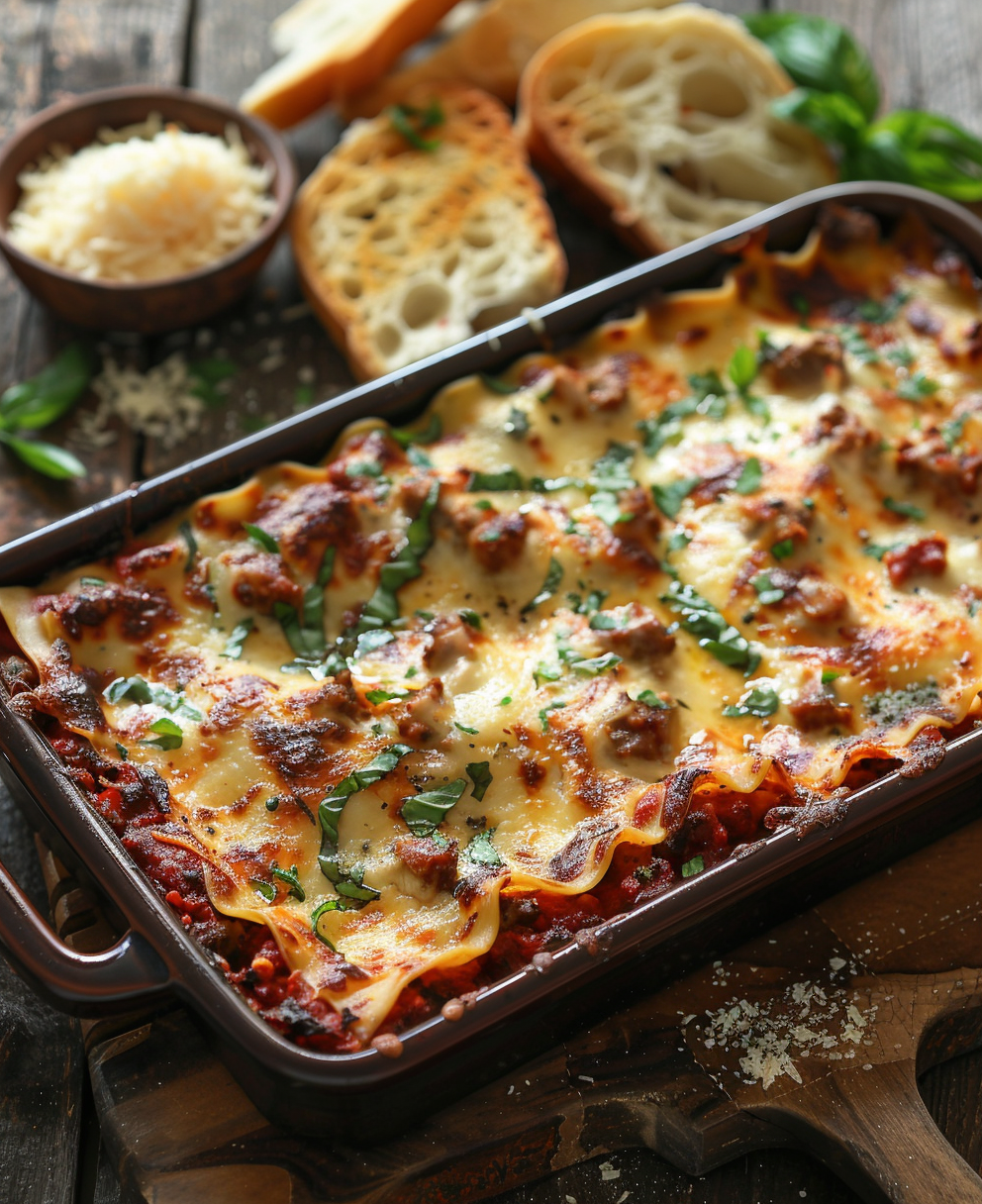 lasaña de verduras y carne
