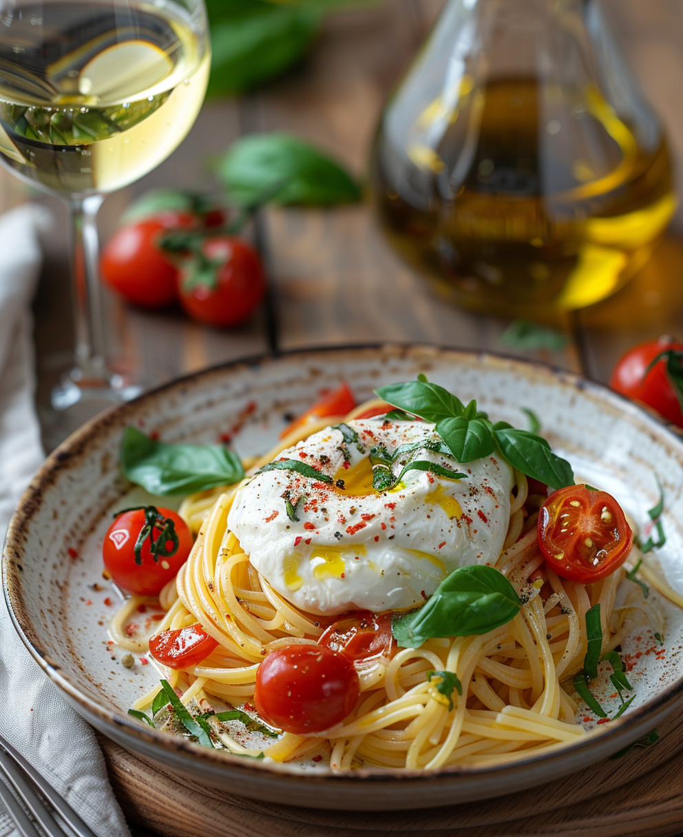 pasta con la burrata