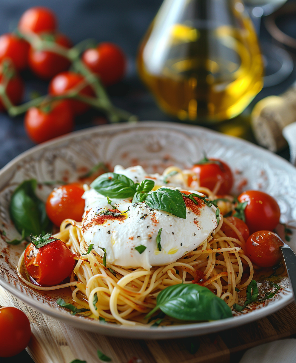pasta con la burrata